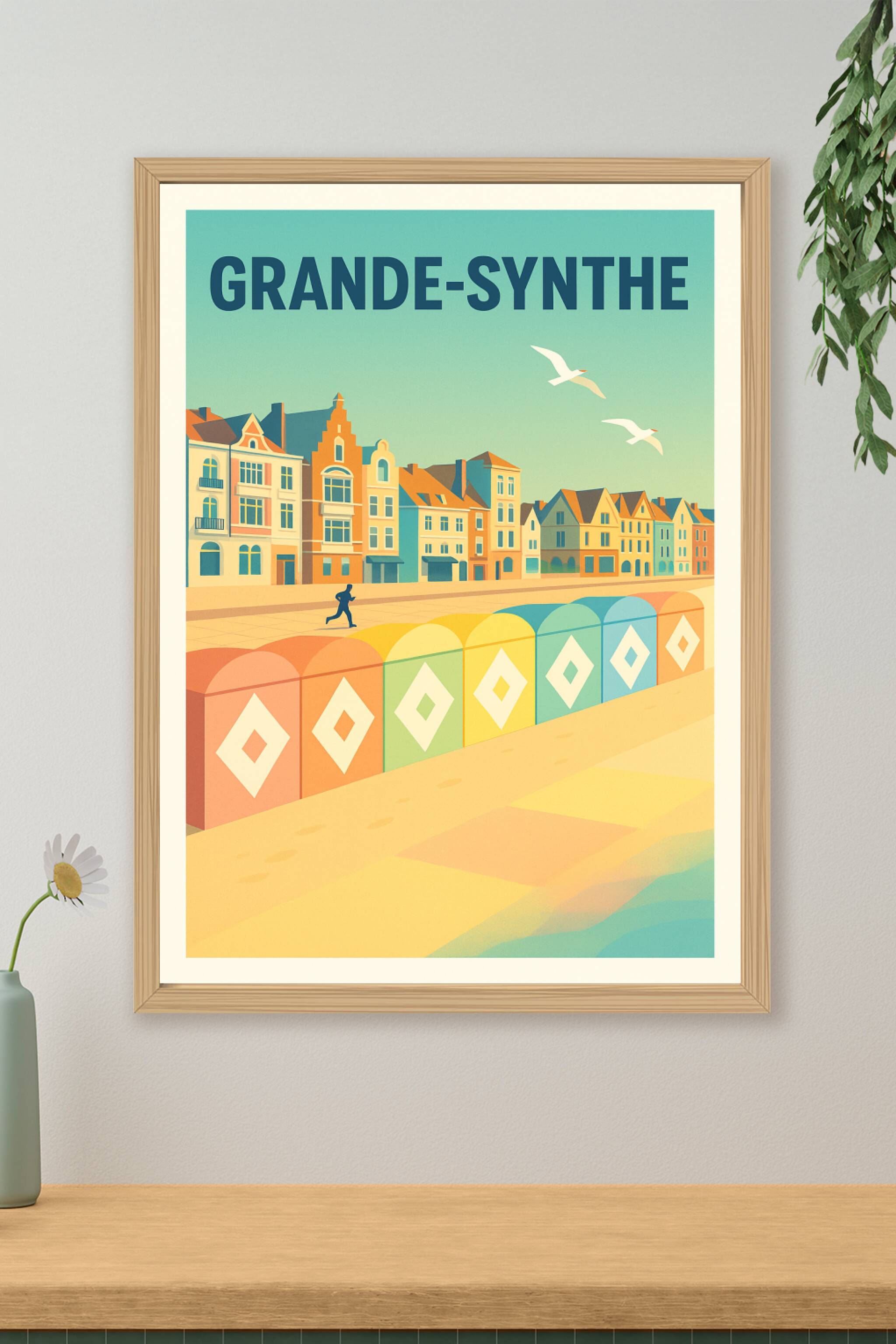 Affiche de Grande-Synthe - Promenade colorée en bord de mer