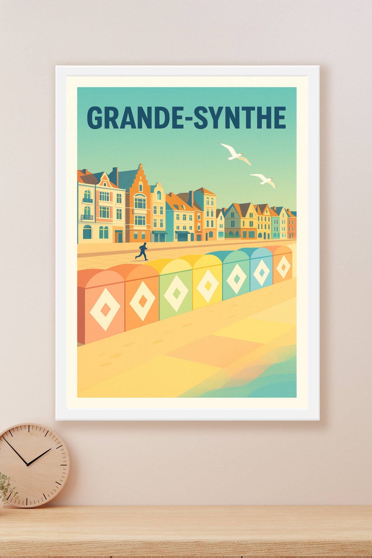 Affiche de Grande-Synthe - Promenade colorée en bord de mer