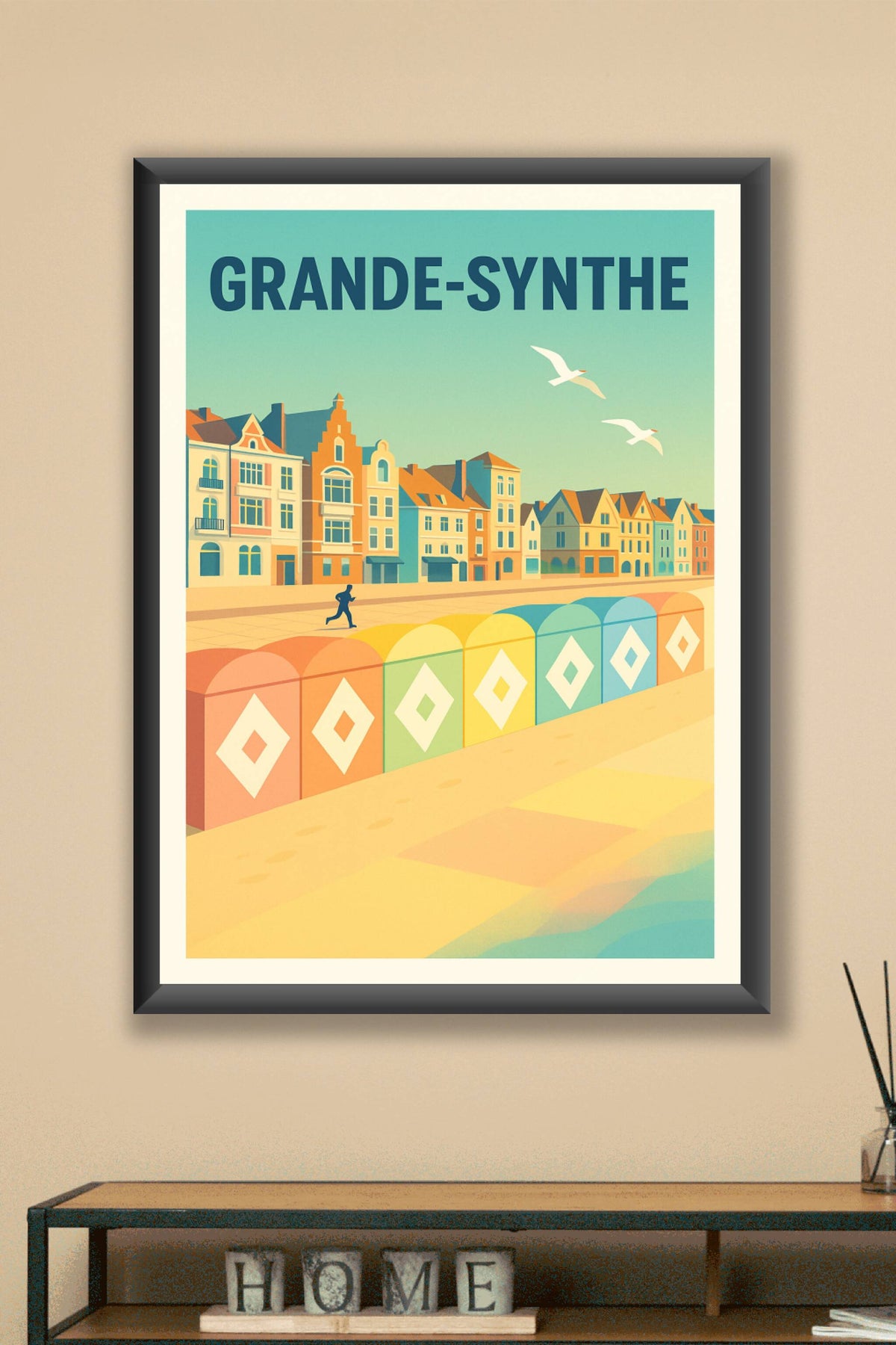 Affiche de Grande-Synthe - Promenade colorée en bord de mer