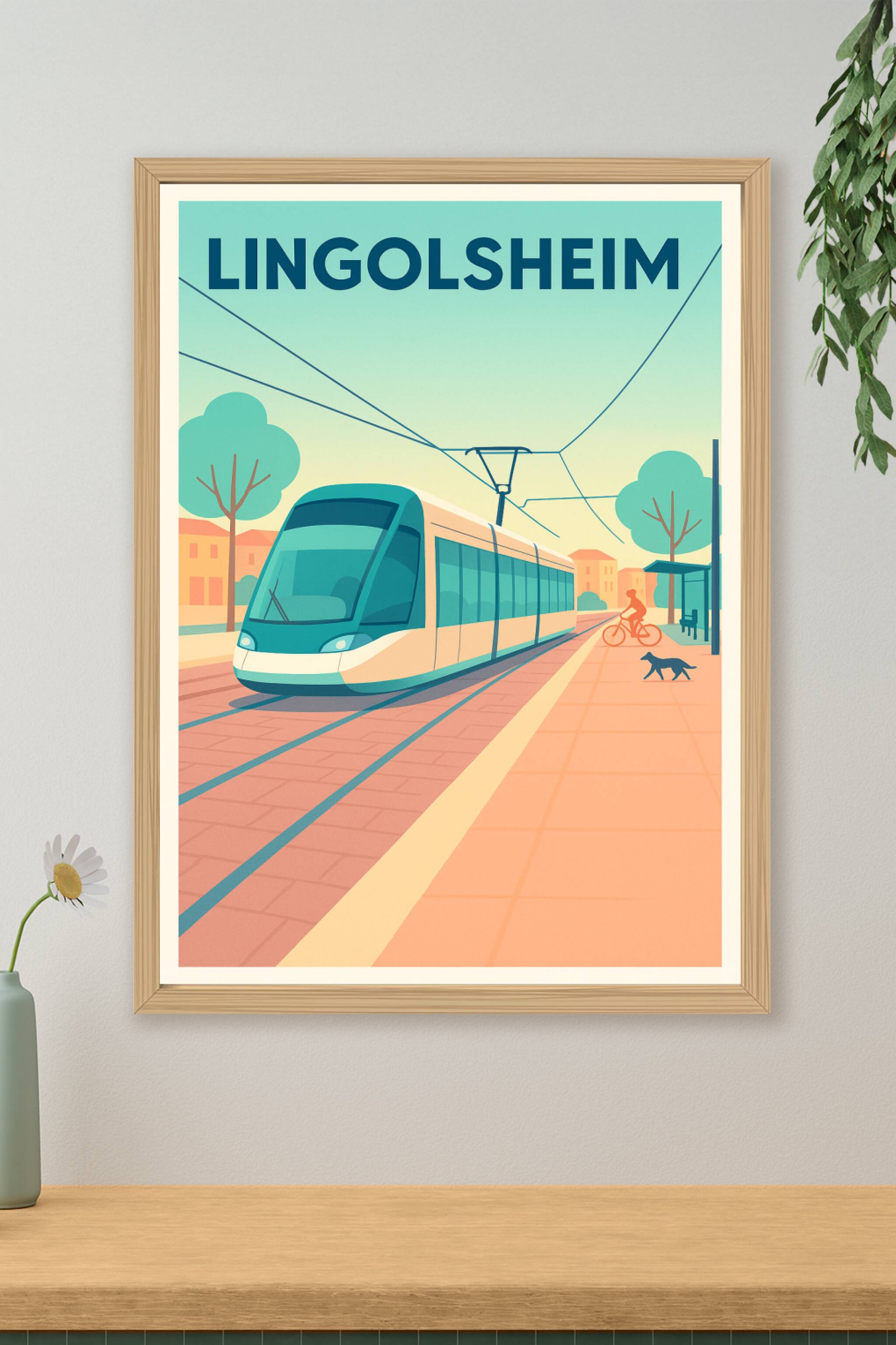 Affiche de Lingolsheim - Voyage urbain en douceur