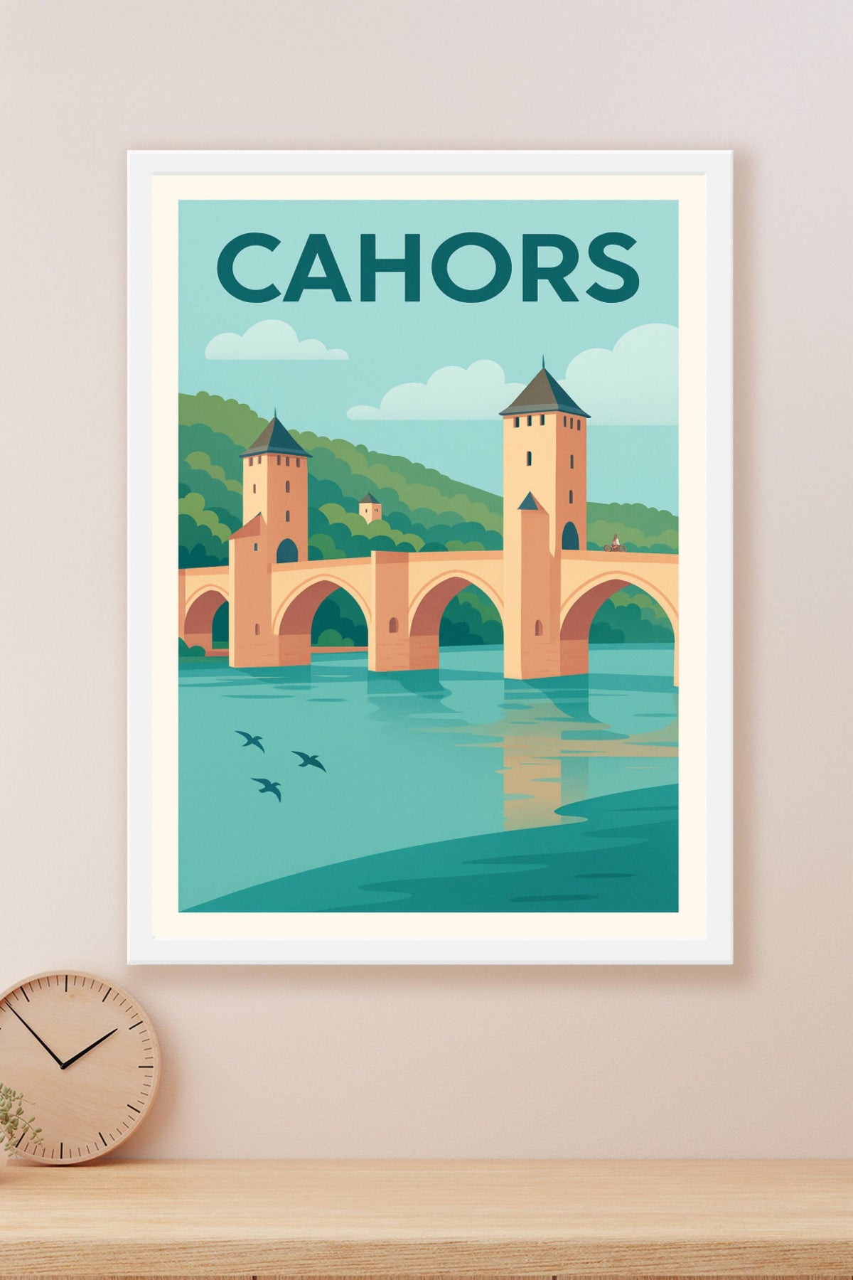 Affiche de Cahors - Le charme intemporel du Pont Valentré