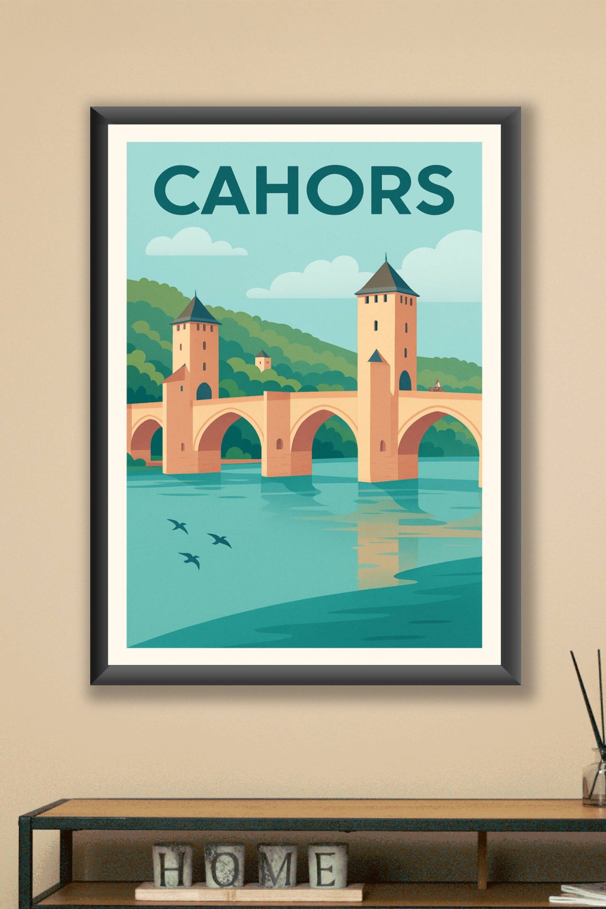 Affiche de Cahors - Le charme intemporel du Pont Valentré
