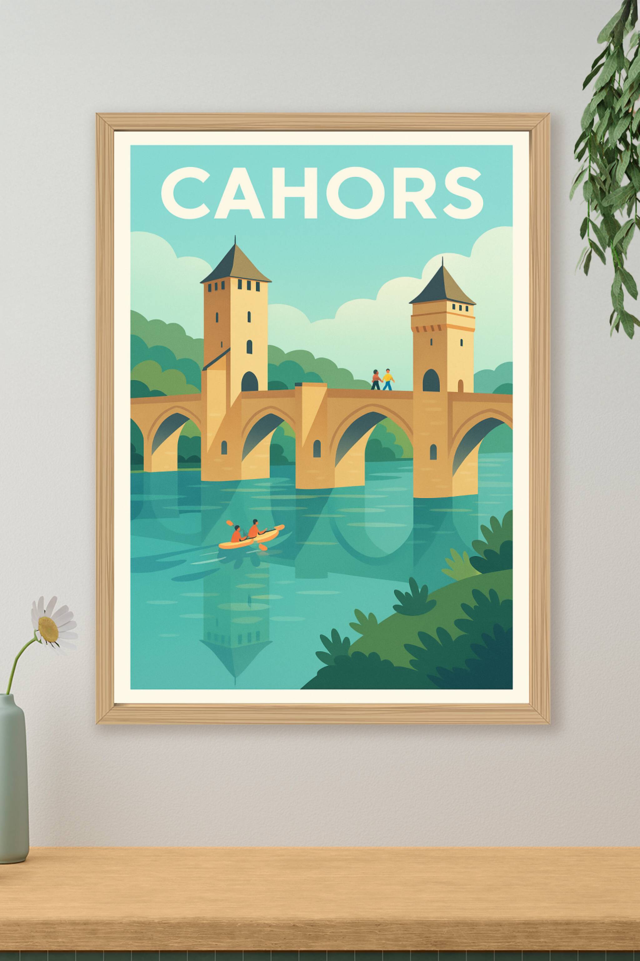 Affiche de Cahors - L'élégance du Pont Valentré