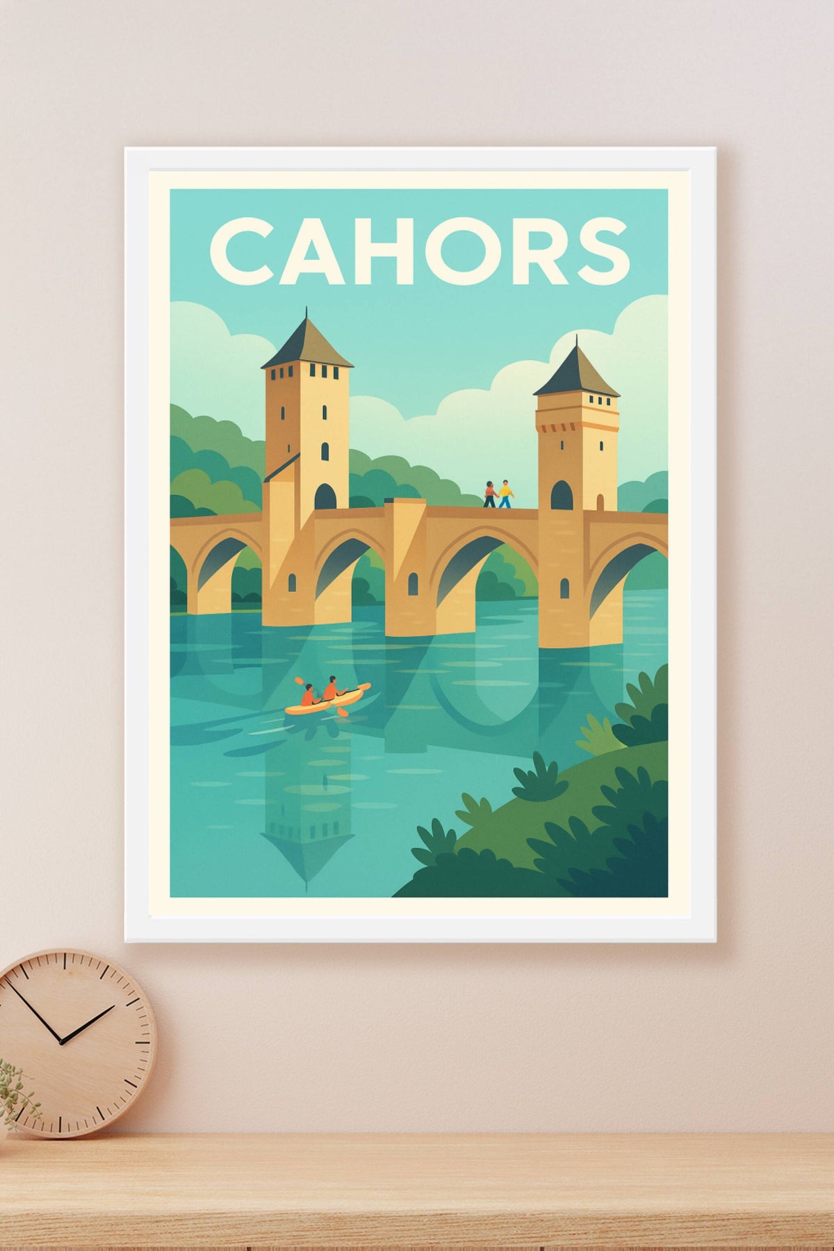 Affiche de Cahors - L'élégance du Pont Valentré