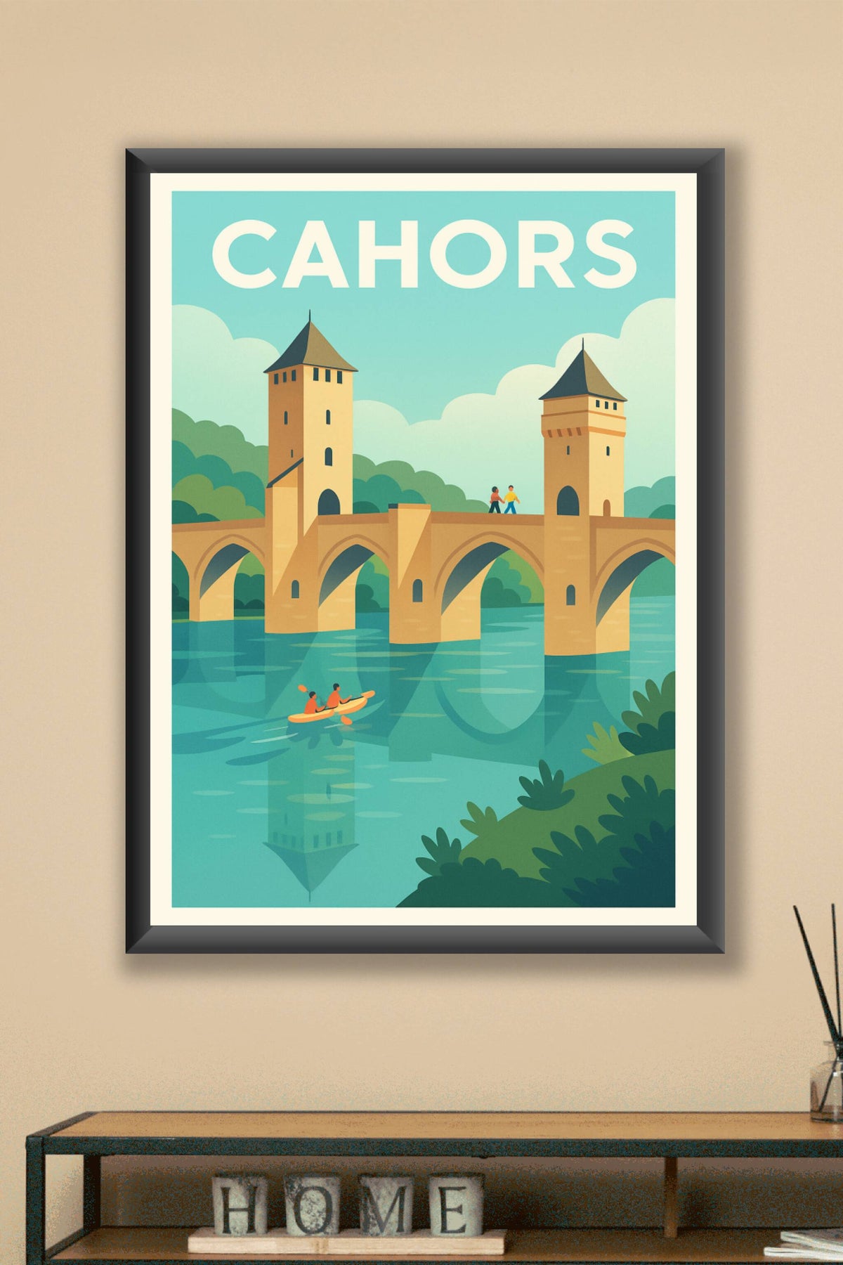 Affiche de Cahors - L'élégance du Pont Valentré