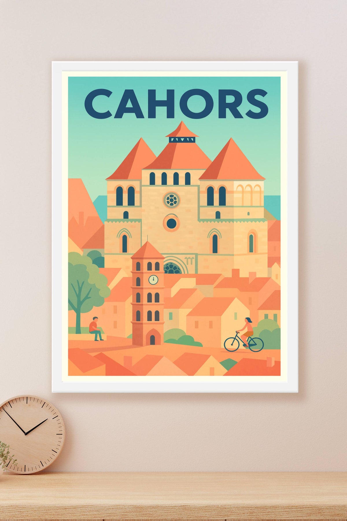Affiche de Cahors - Charme et Sérénité Médiévale