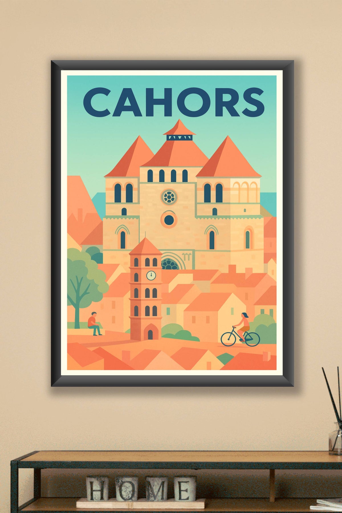 Affiche de Cahors - Charme et Sérénité Médiévale