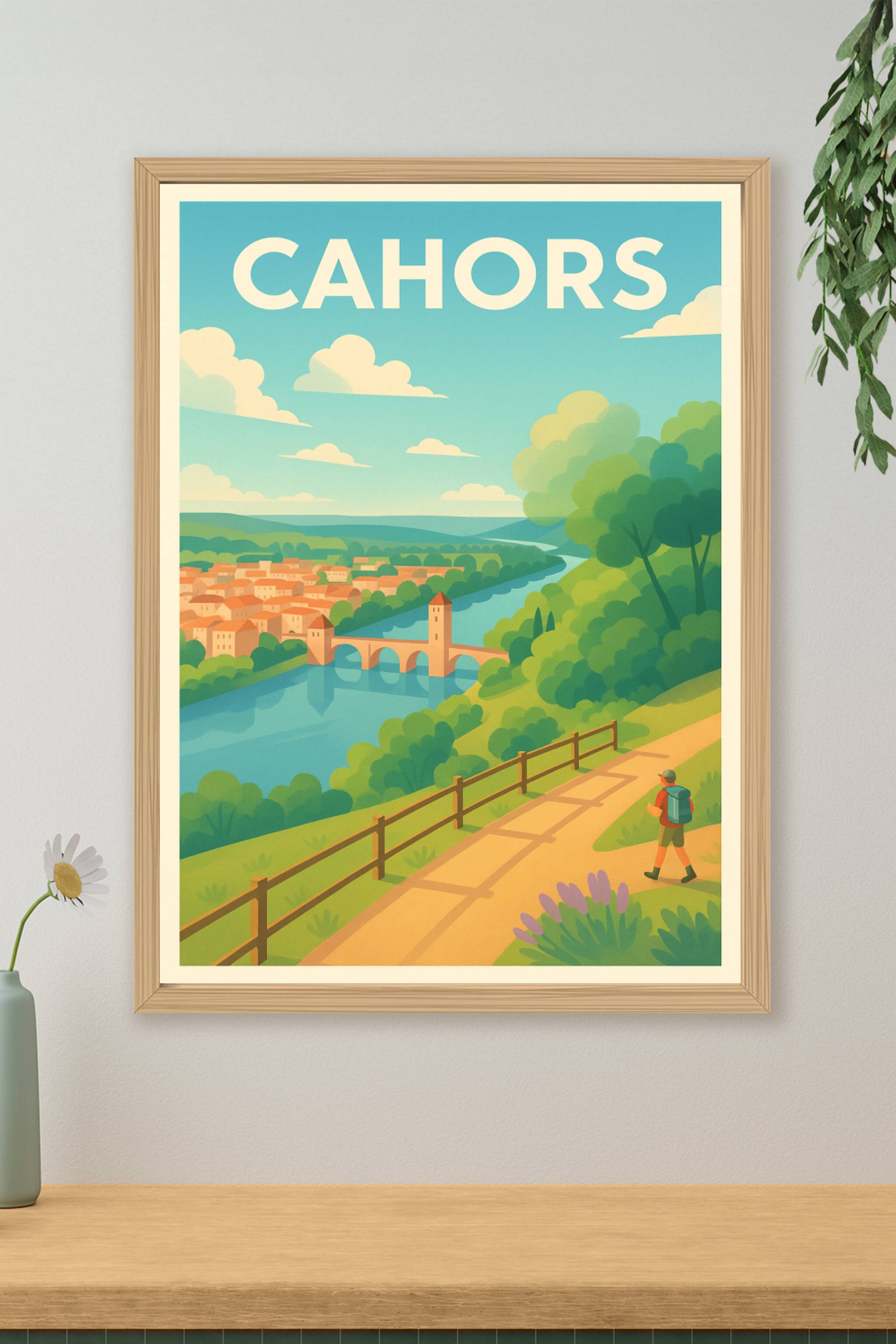 Affiche de Cahors - Une échappée nature au bord du Lot