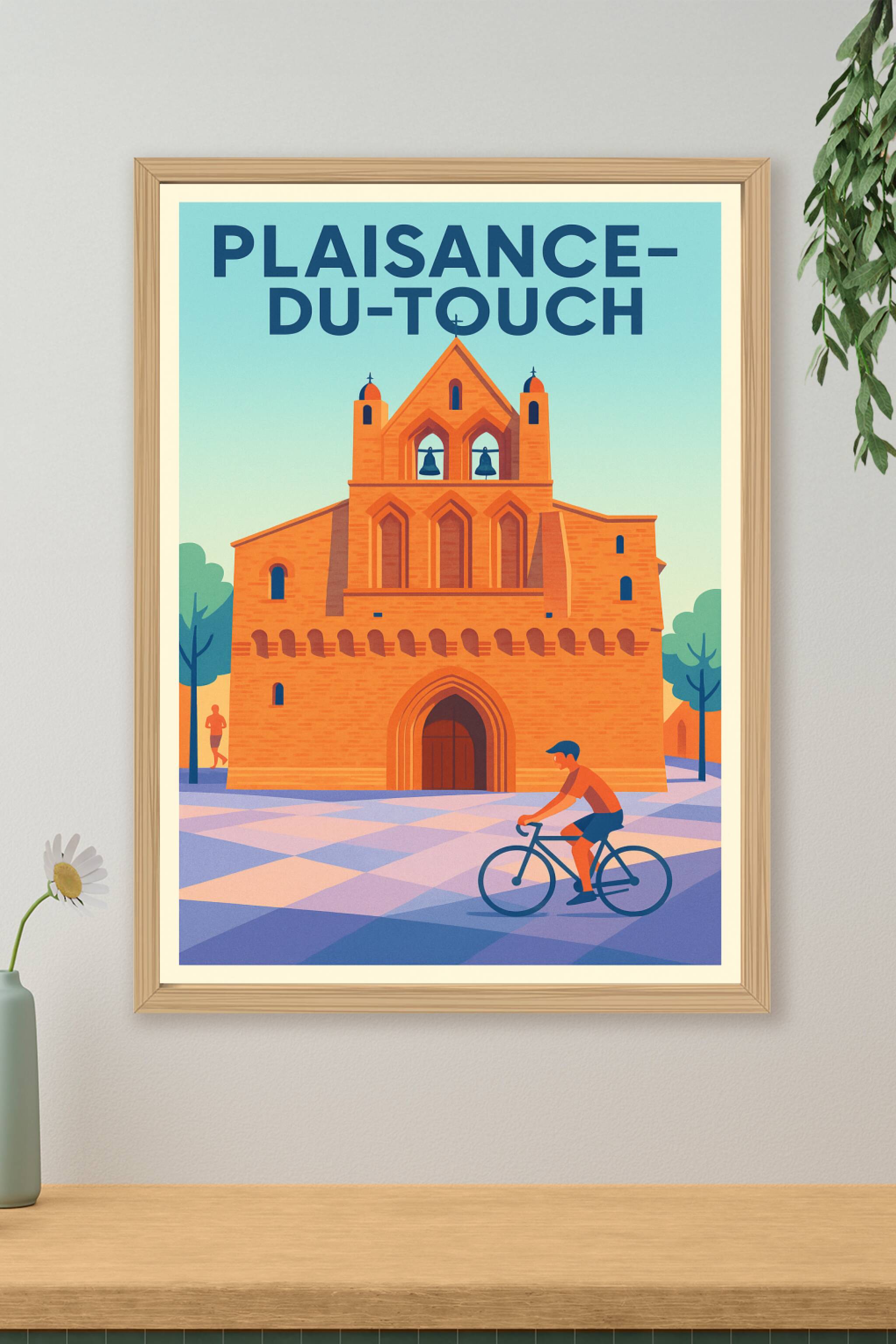 Affiche de Plaisance-du-Touch - Charme et tranquillité à vélo