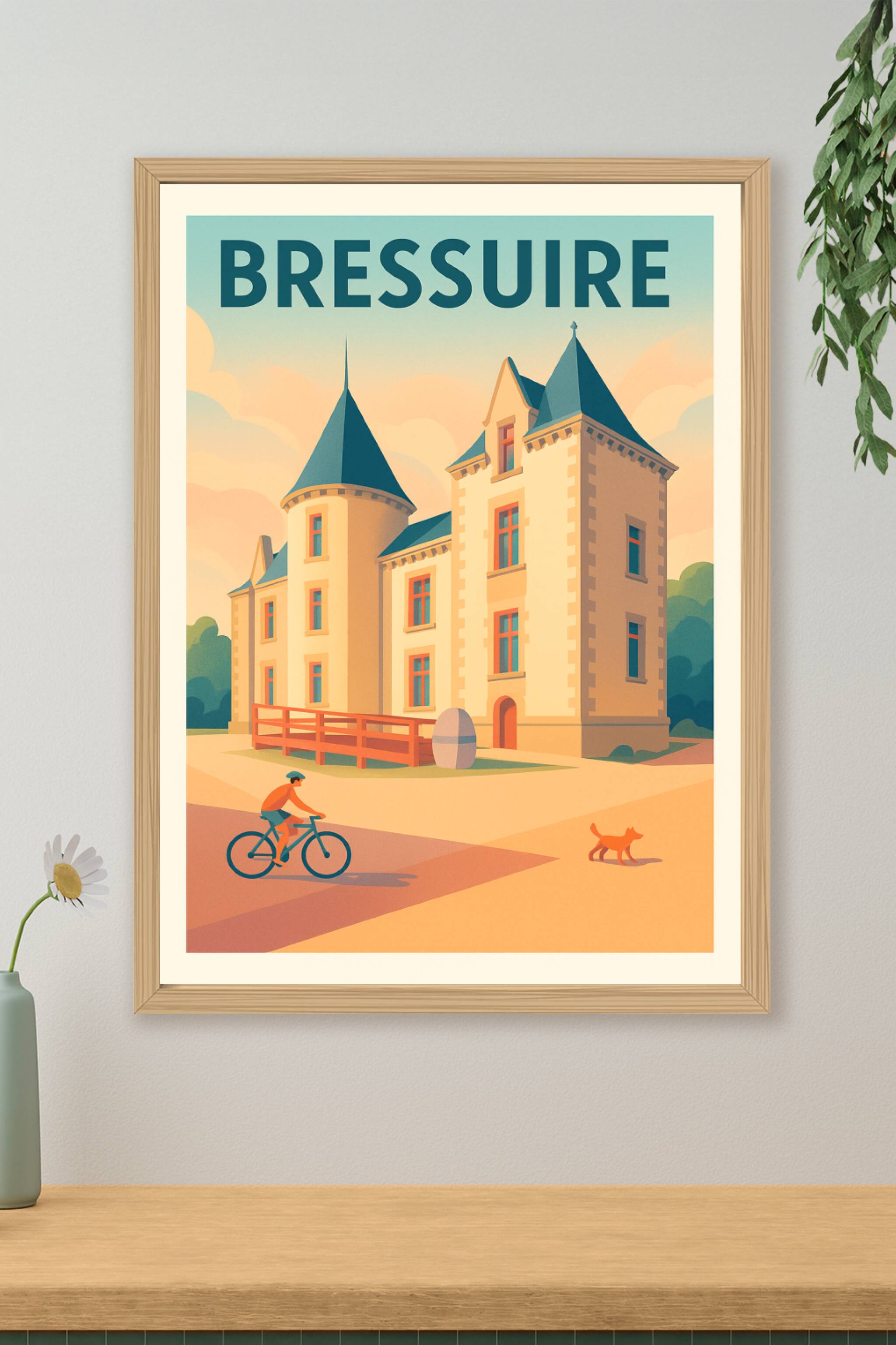 Affiche de Bressuire - L'élégance historique à vélo