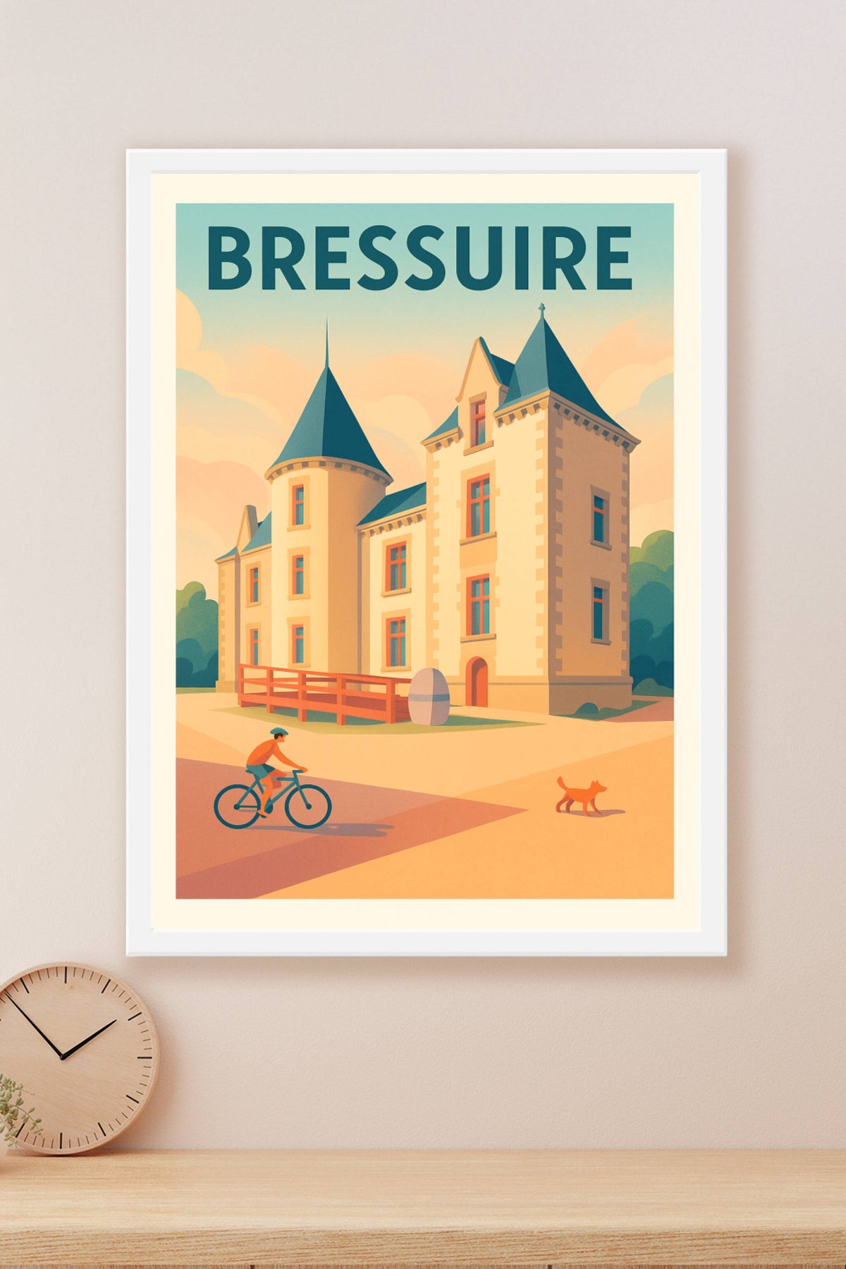 Affiche de Bressuire - L'élégance historique à vélo