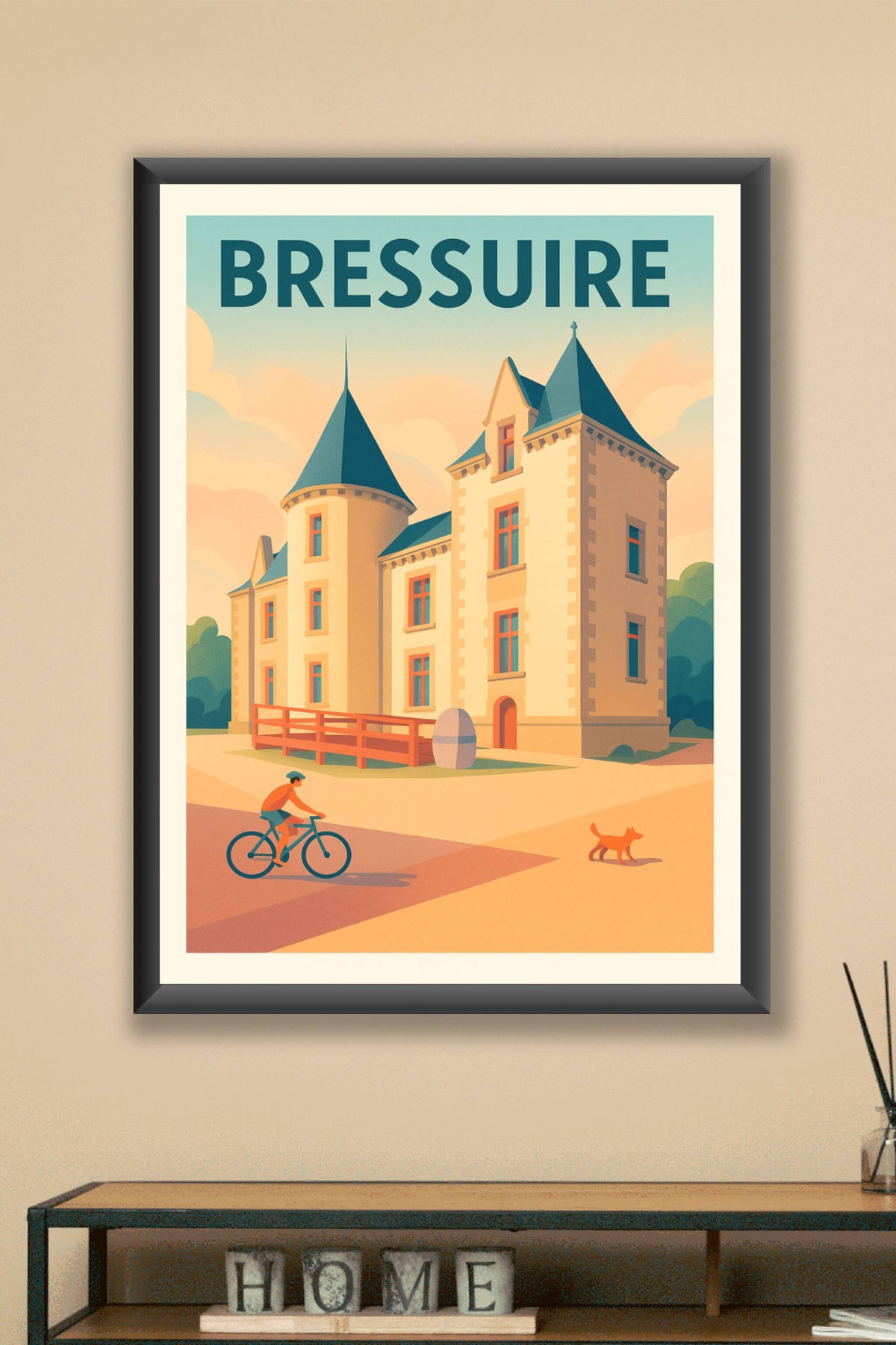 Affiche de Bressuire - L'élégance historique à vélo