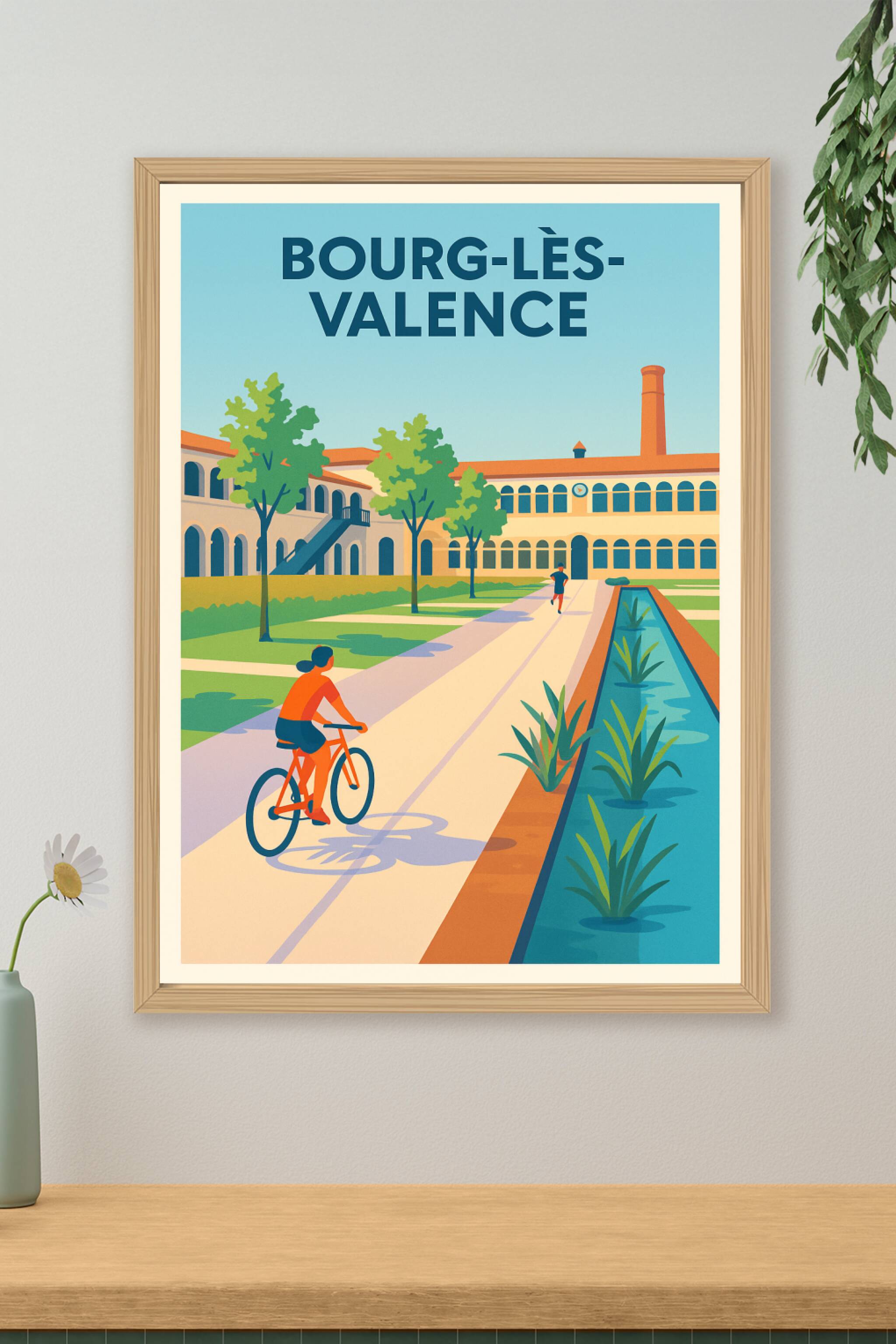 Affiche de Bourg-lès-Valence - Une balade ensoleillée au cœur de la ville