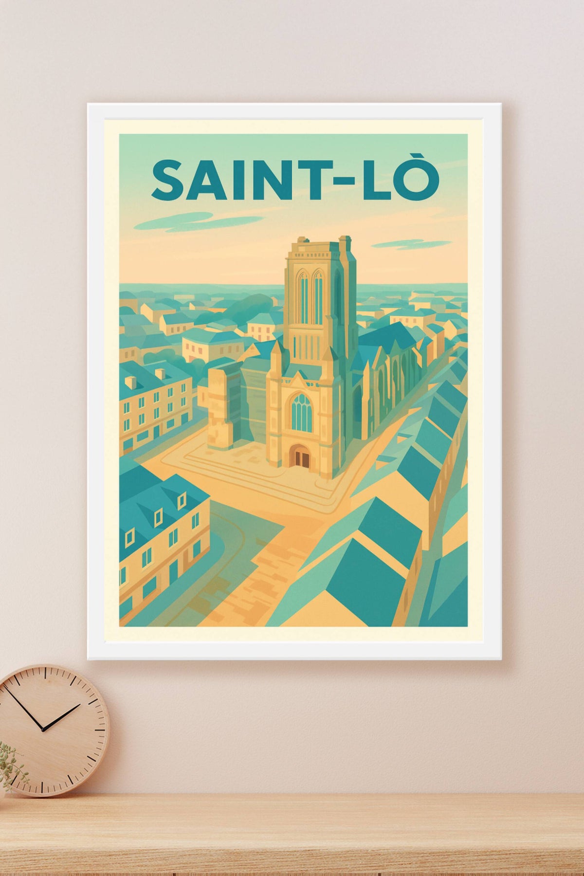 Affiche de Saint-Lô - Une vue iconique de la ville normande