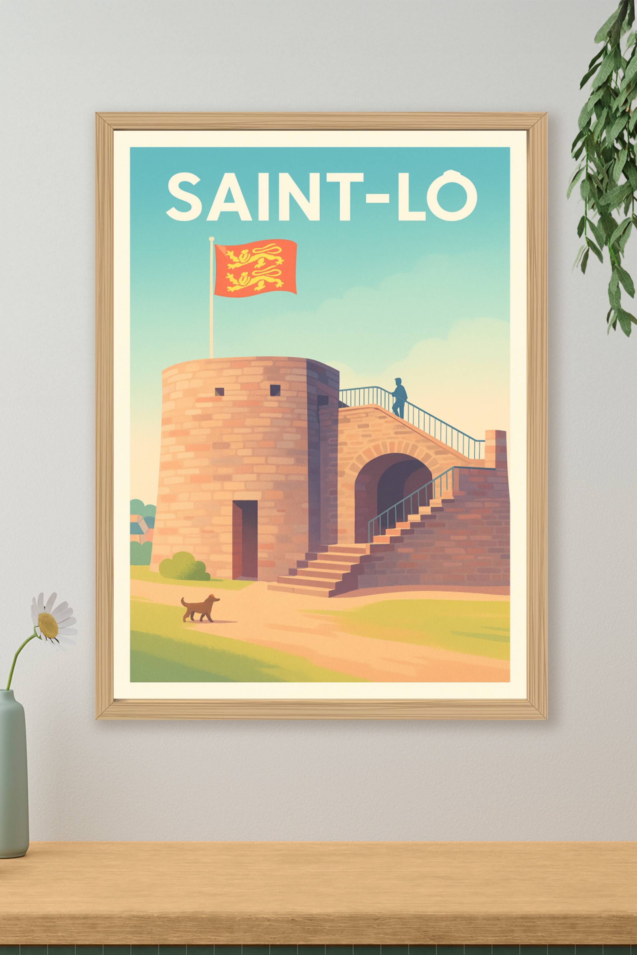 Affiche de Saint-Lô - L'âme historique entre ciel et pierre