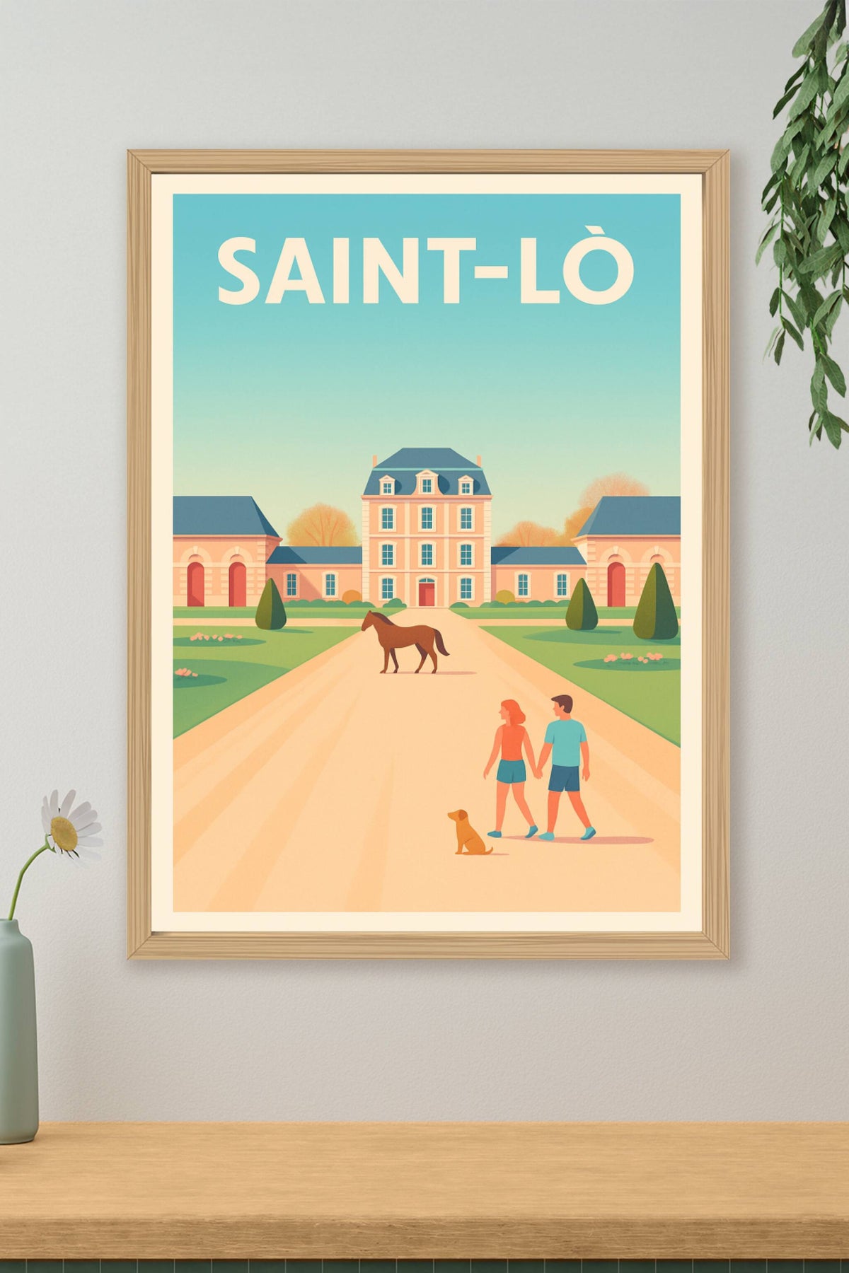 Affiche de Saint-Lô - L'élégance paisible au cœur de la Normandie