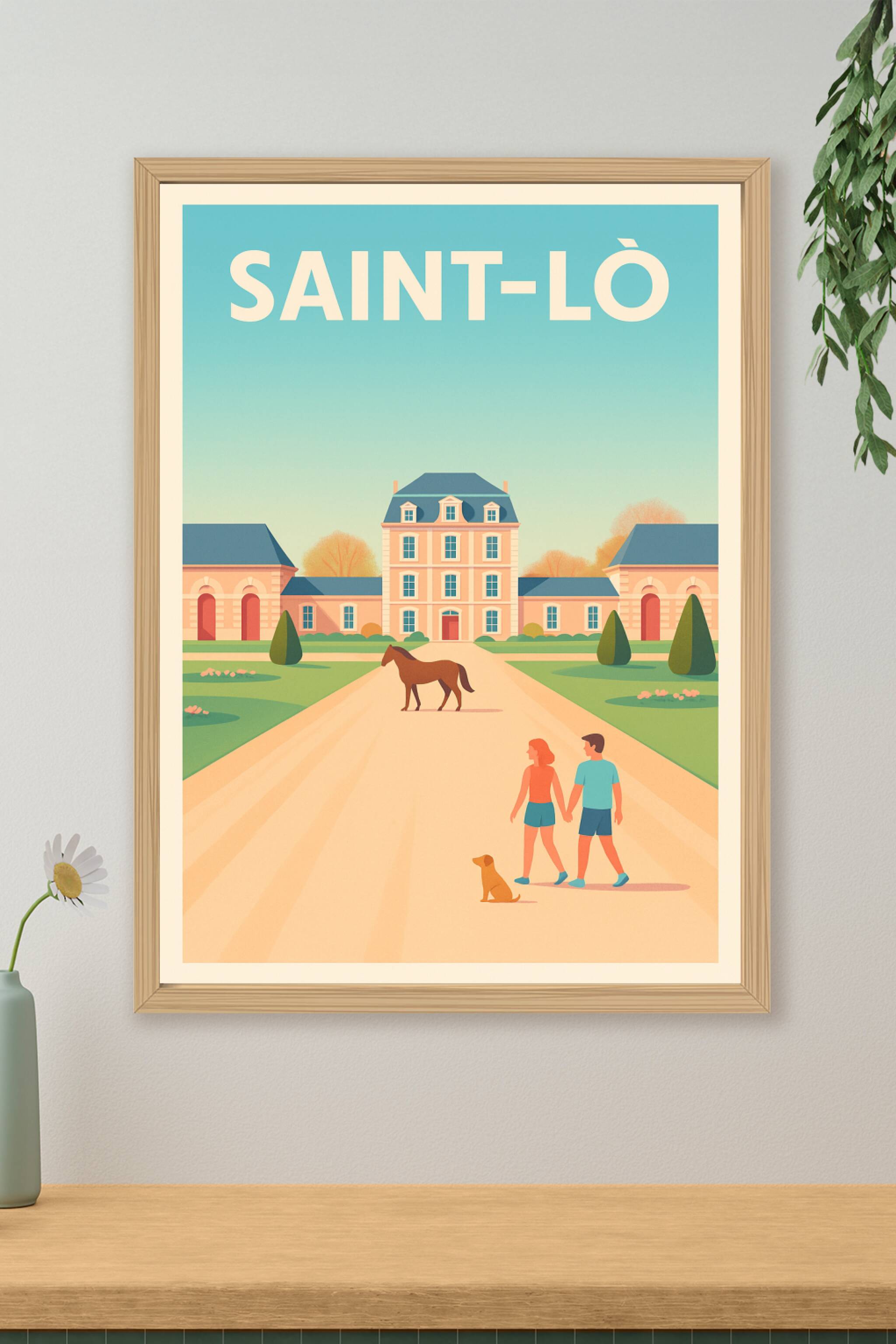 Affiche de Saint-Lô - L'élégance paisible au cœur de la Normandie
