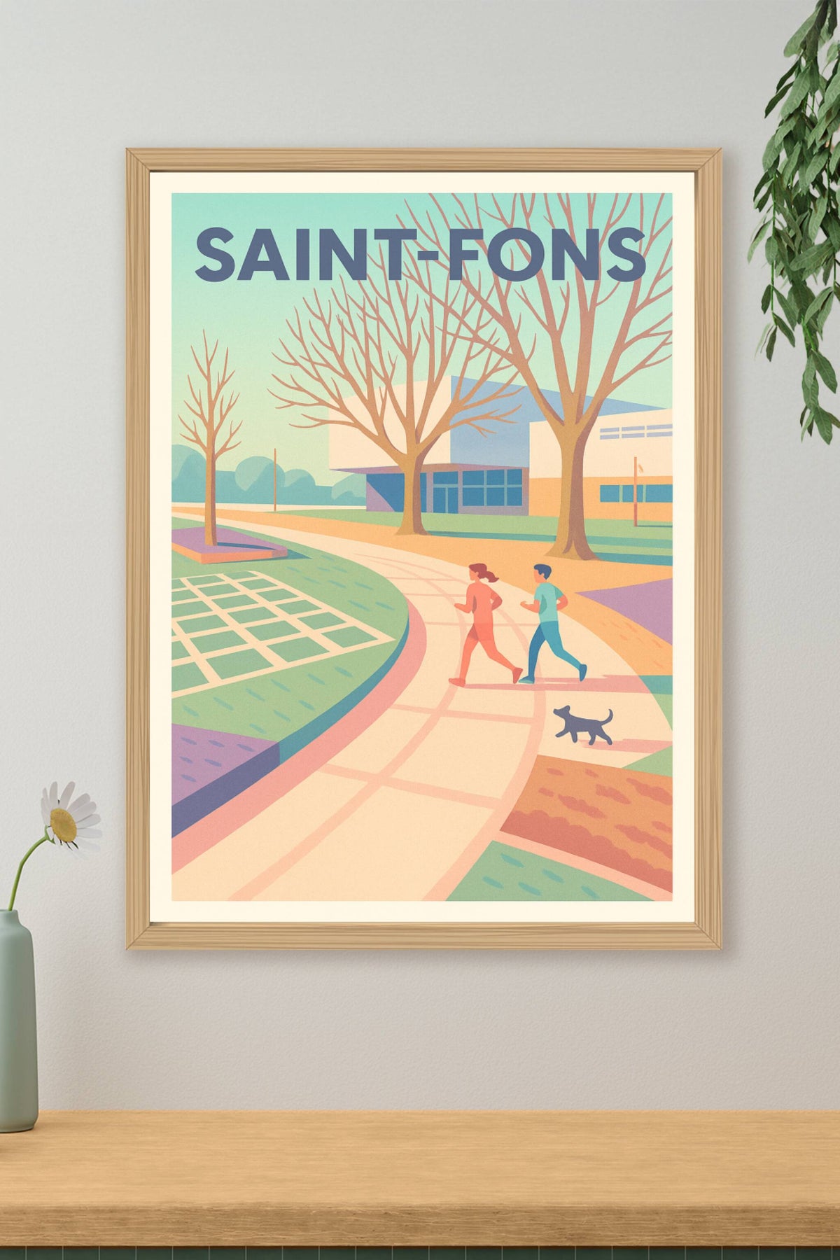 Affiche de Saint-Fons - Promenade au cœur de la sérénité urbaine