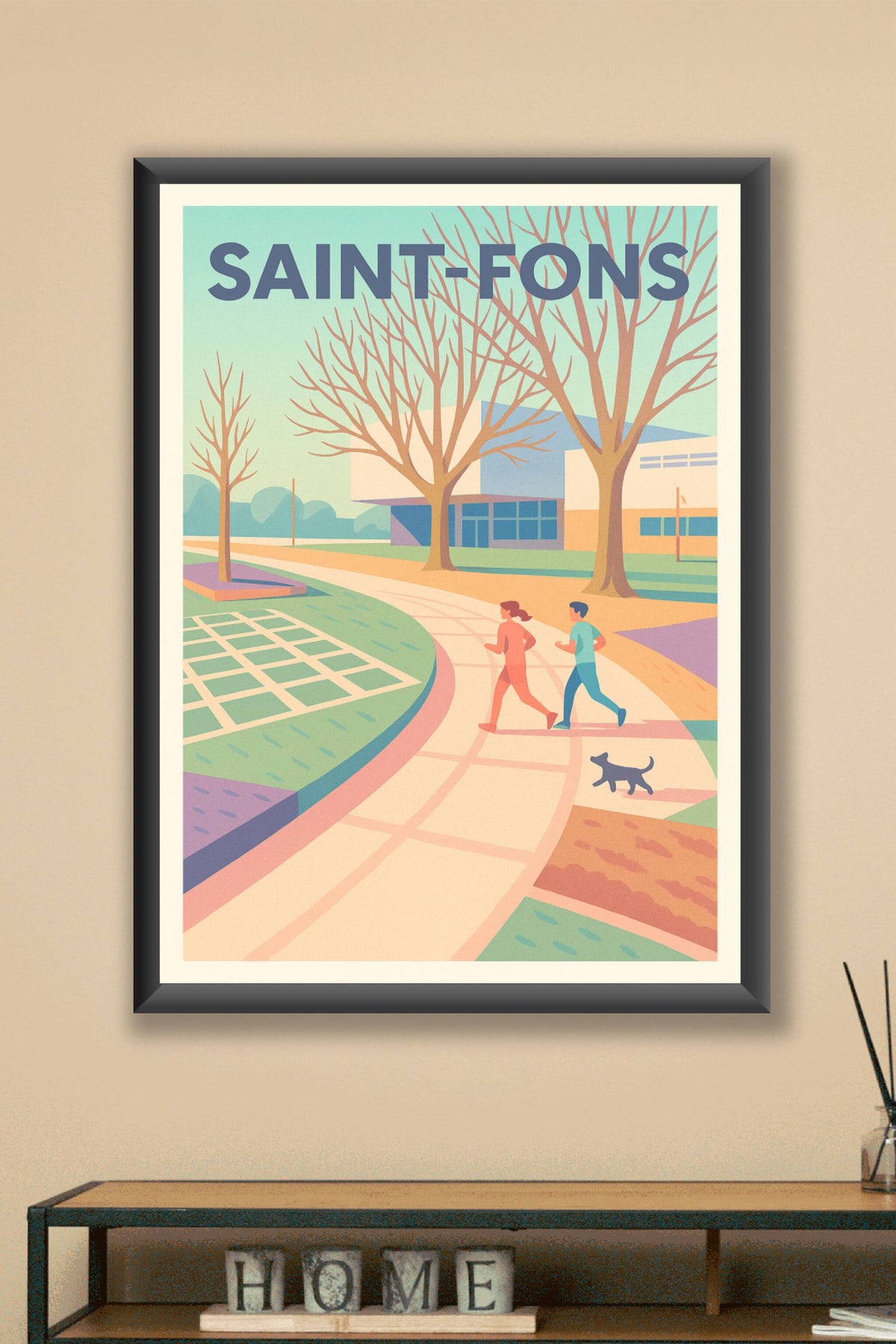 Affiche de Saint-Fons - Promenade au cœur de la sérénité urbaine