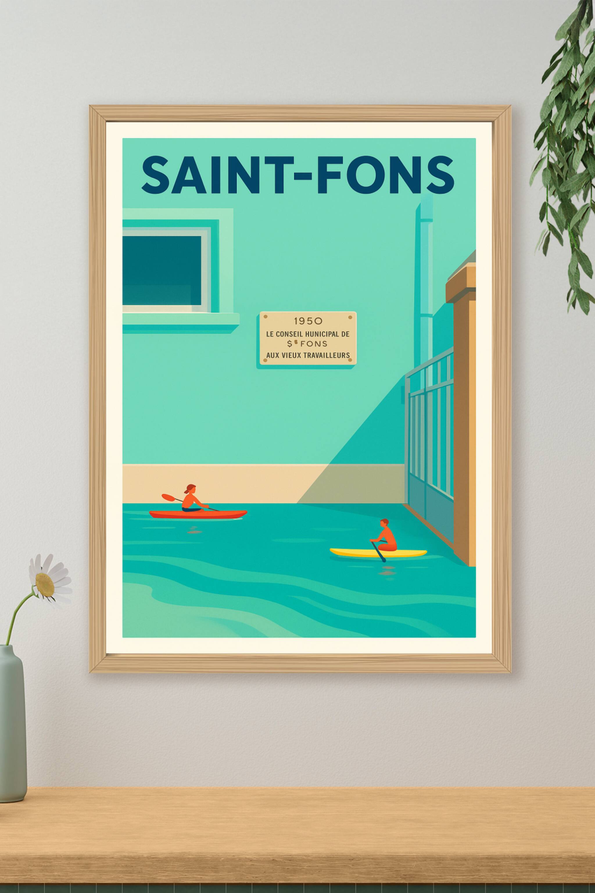 Affiche de Saint-Fons - Sérénité au fil de l'eau