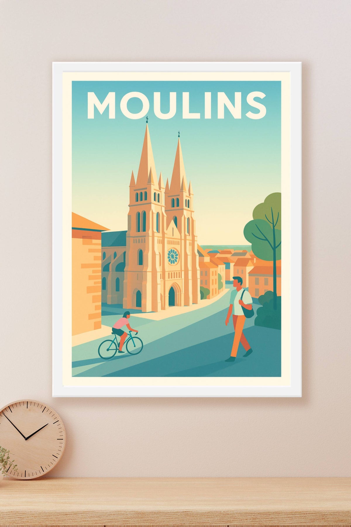 Affiche de Moulins - Charme et histoire au cœur de la ville