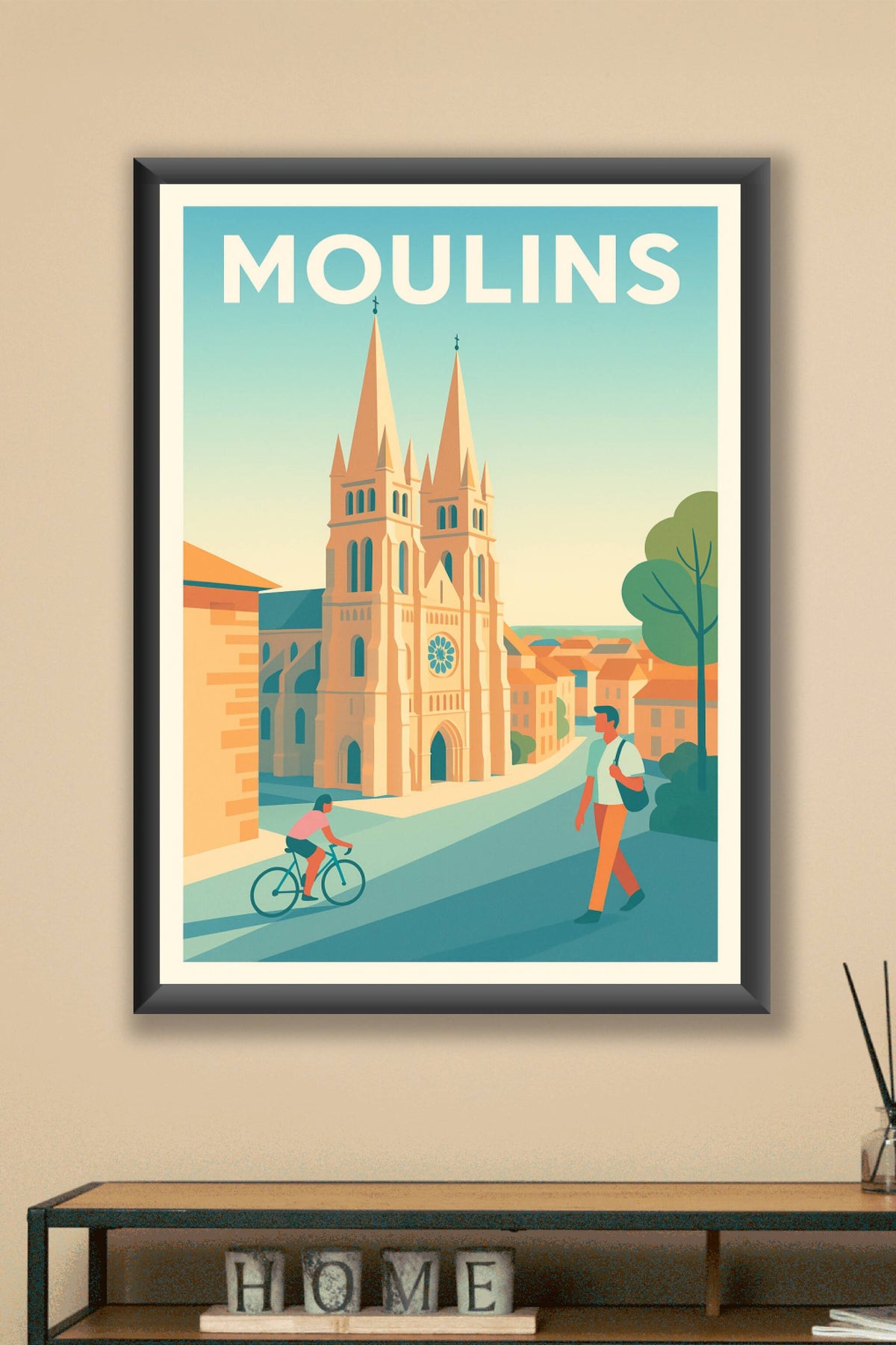 Affiche de Moulins - Charme et histoire au cœur de la ville