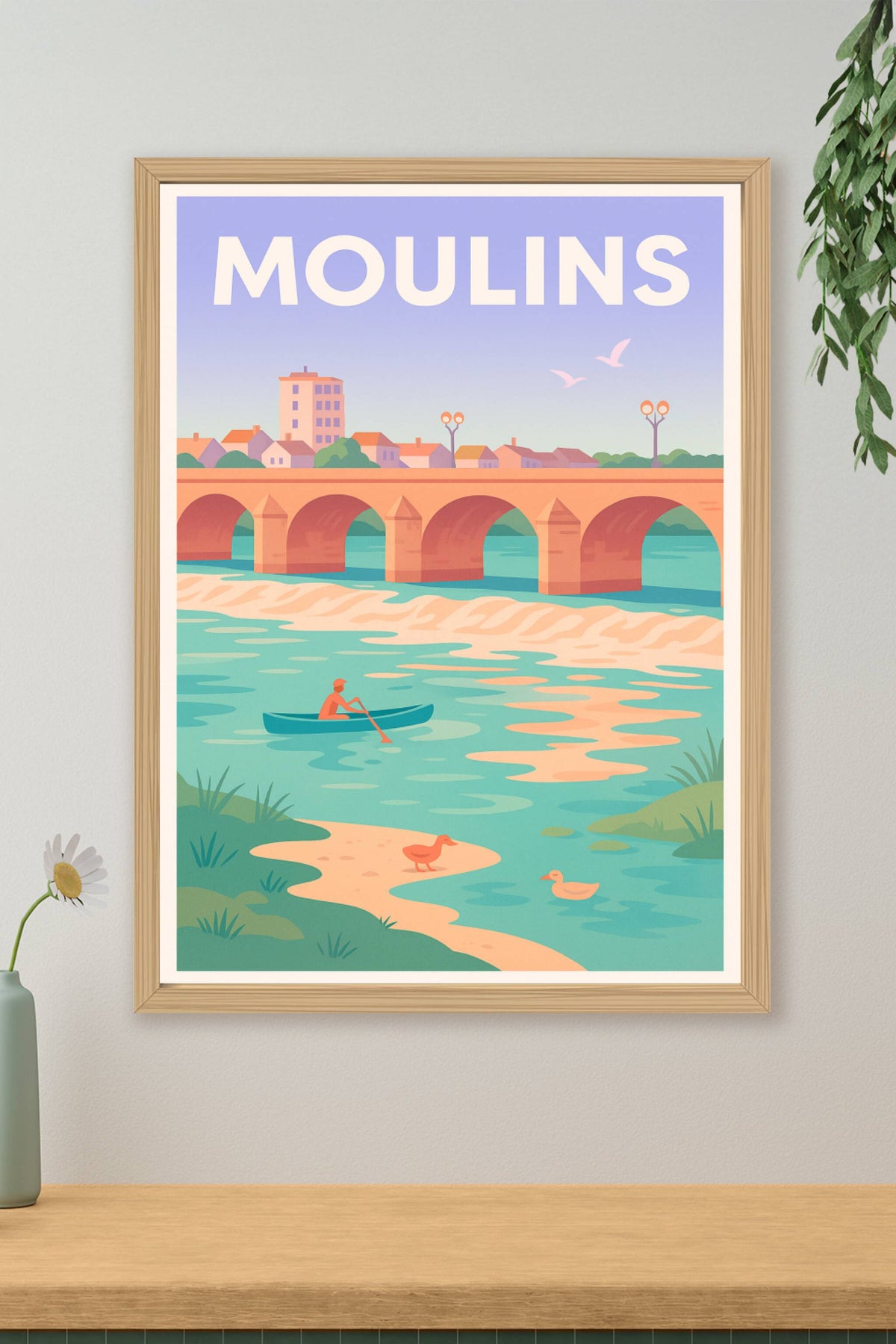 Affiche de Moulins - Charme bucolique au fil de l'eau