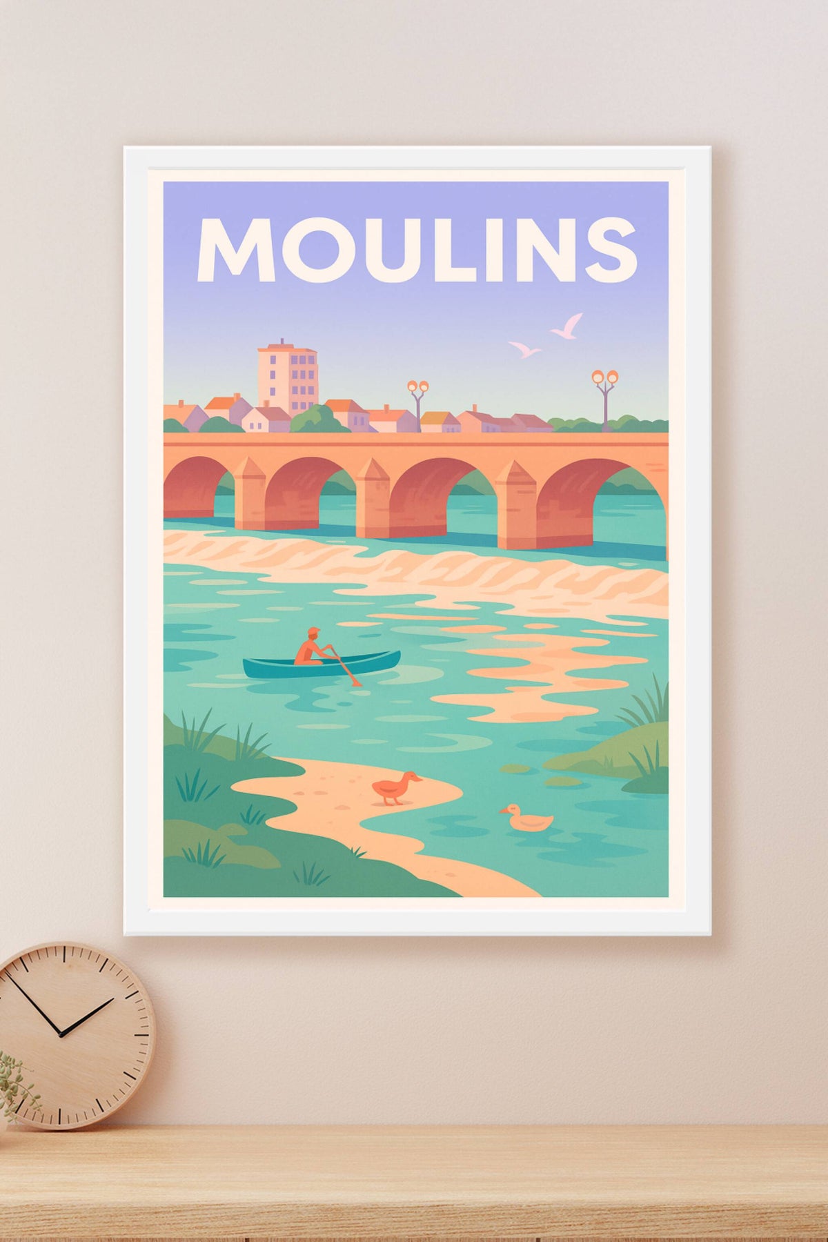 Affiche de Moulins - Charme bucolique au fil de l'eau