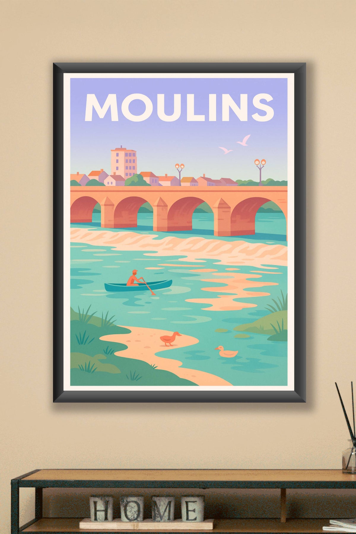 Affiche de Moulins - Charme bucolique au fil de l'eau