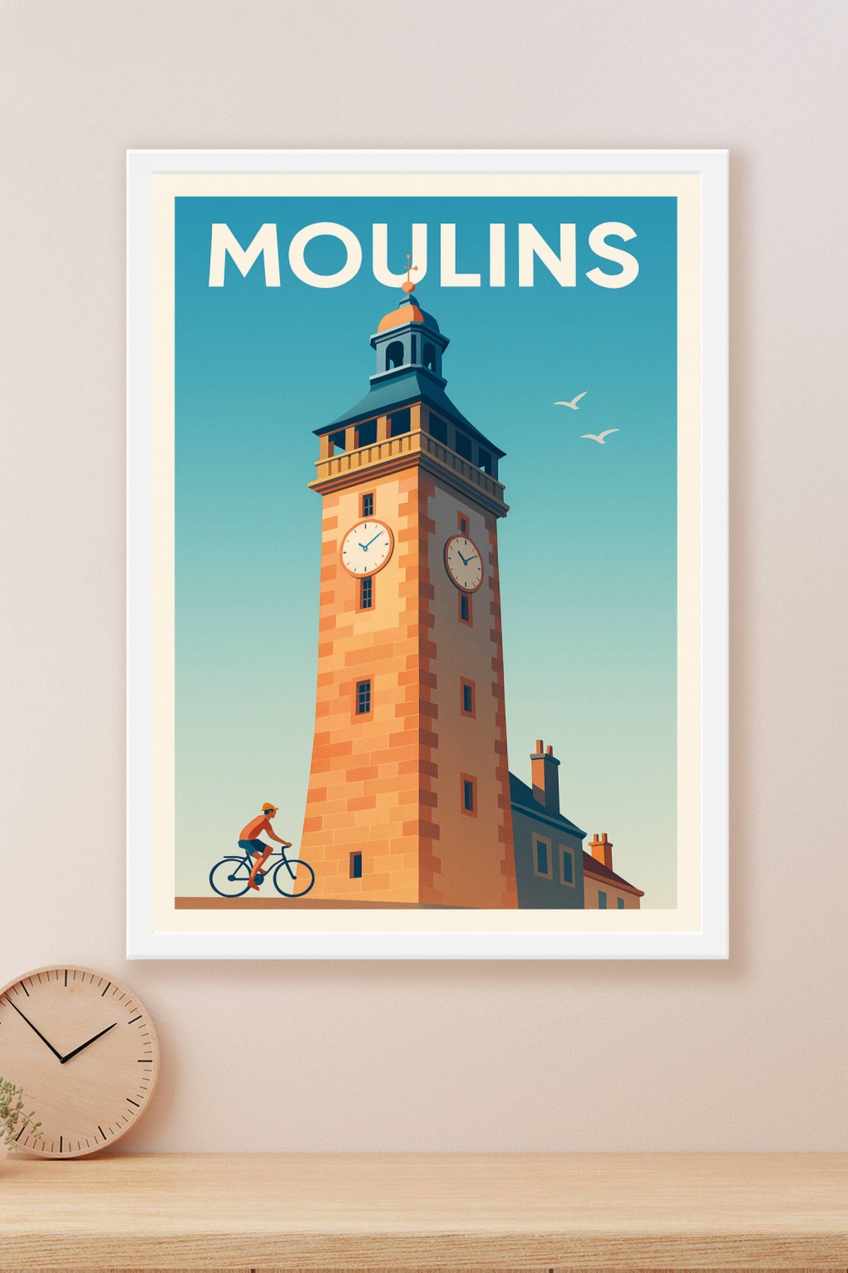 Affiche de Moulins - Le charme intemporel de la Tour de l'Horloge