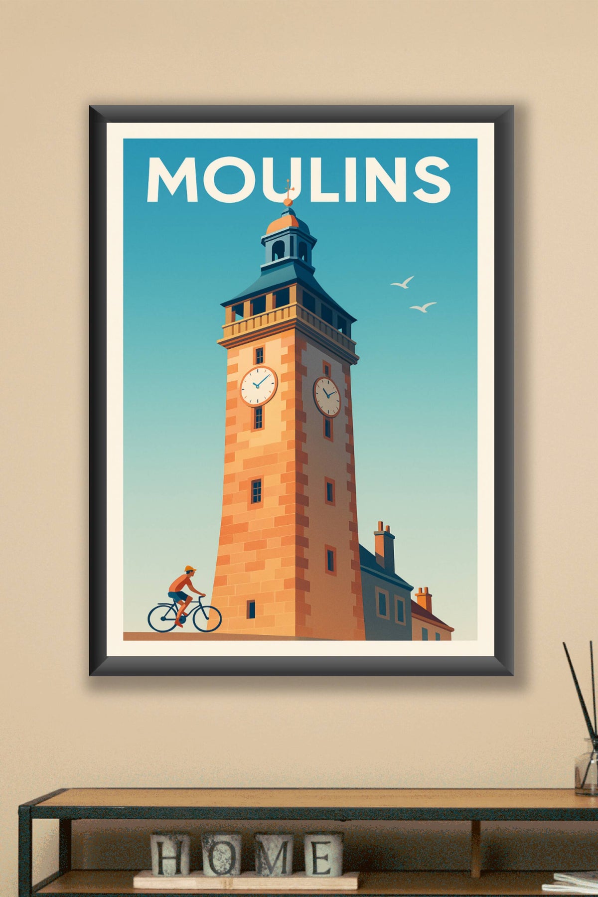 Affiche de Moulins - Le charme intemporel de la Tour de l'Horloge