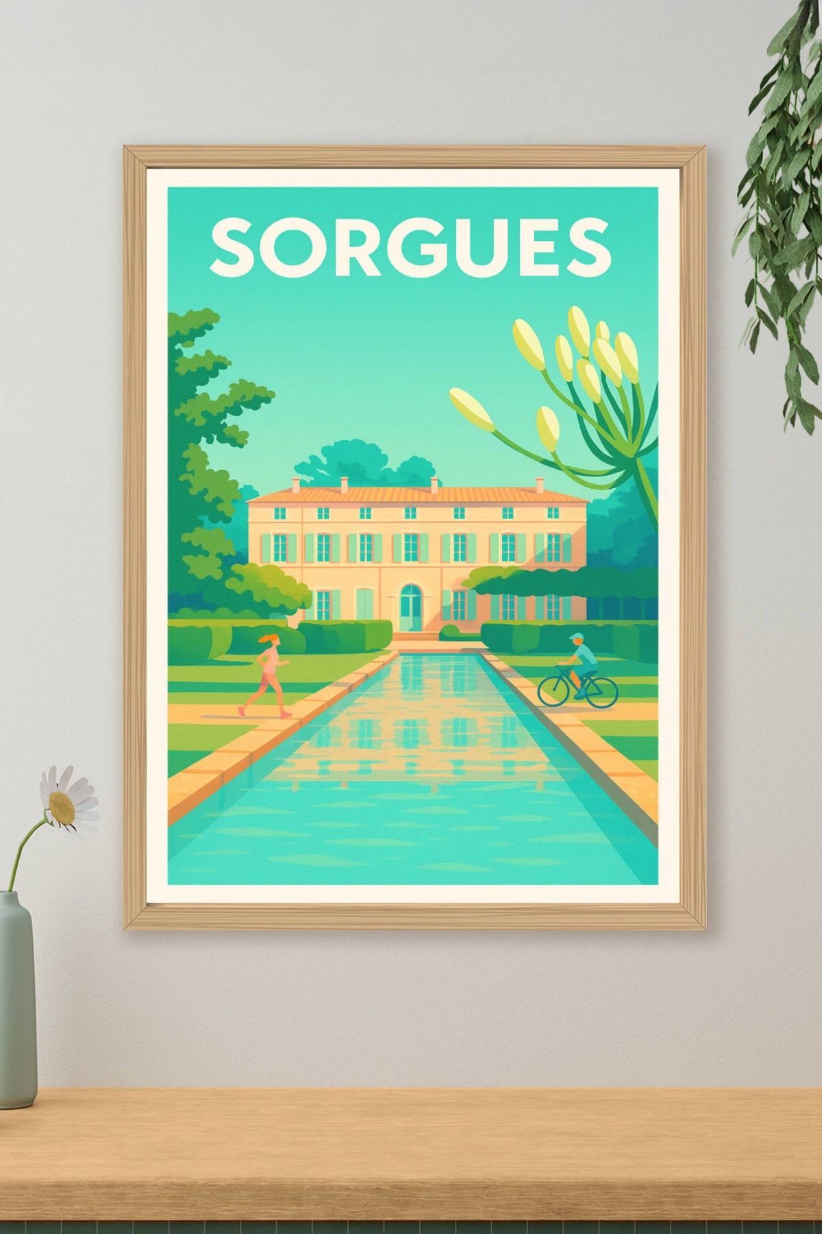 Affiche de Sorgues - L'élégance au bord de l'eau
