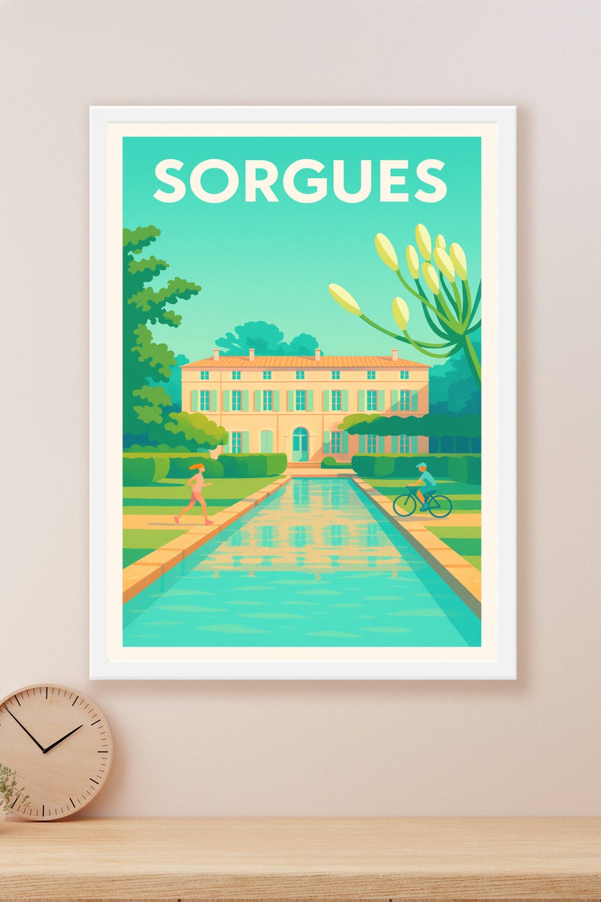 Affiche de Sorgues - L'élégance au bord de l'eau