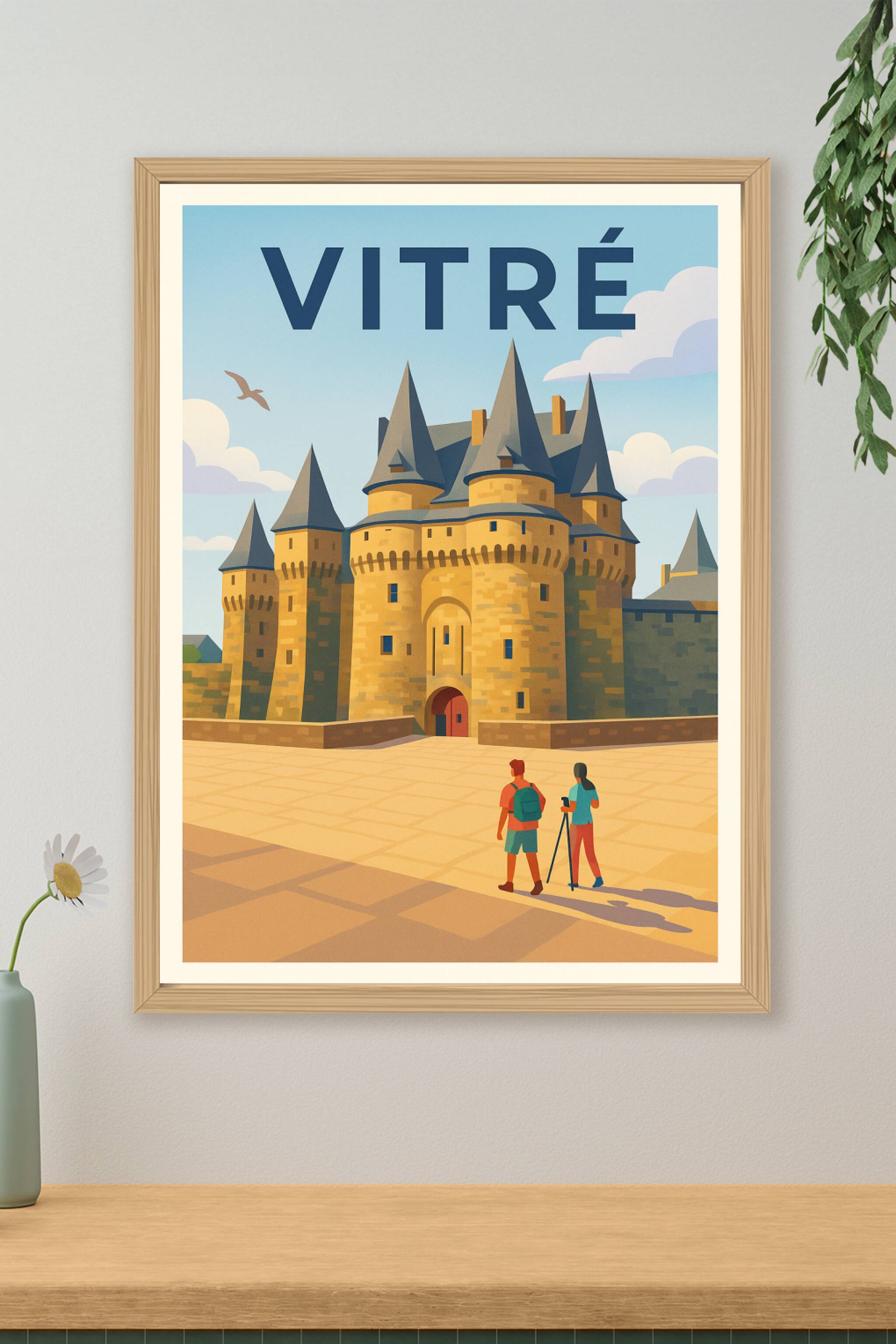 Affiche de Vitré - Voyage au cœur des remparts médiévaux