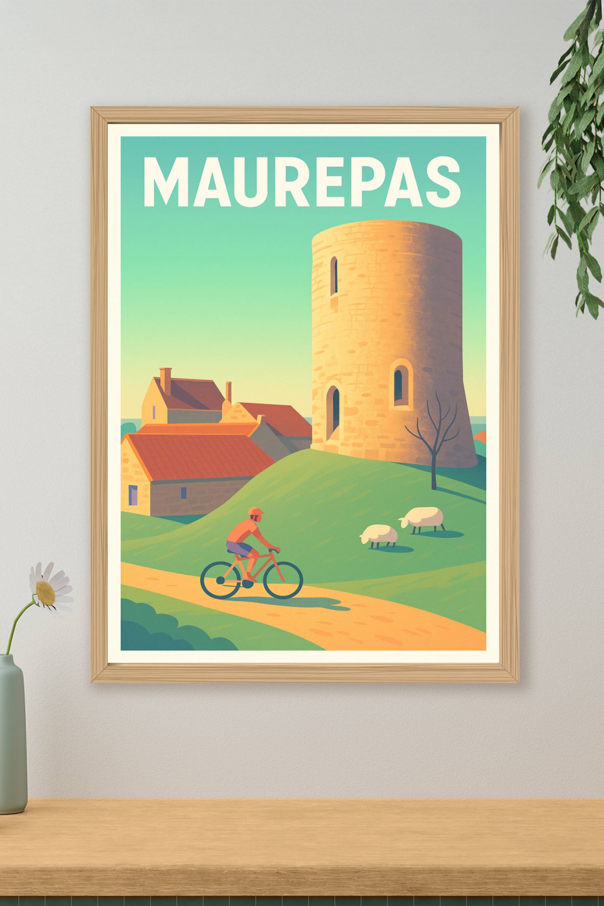 Affiche de Maurepas - L'escapade bucolique à vélo