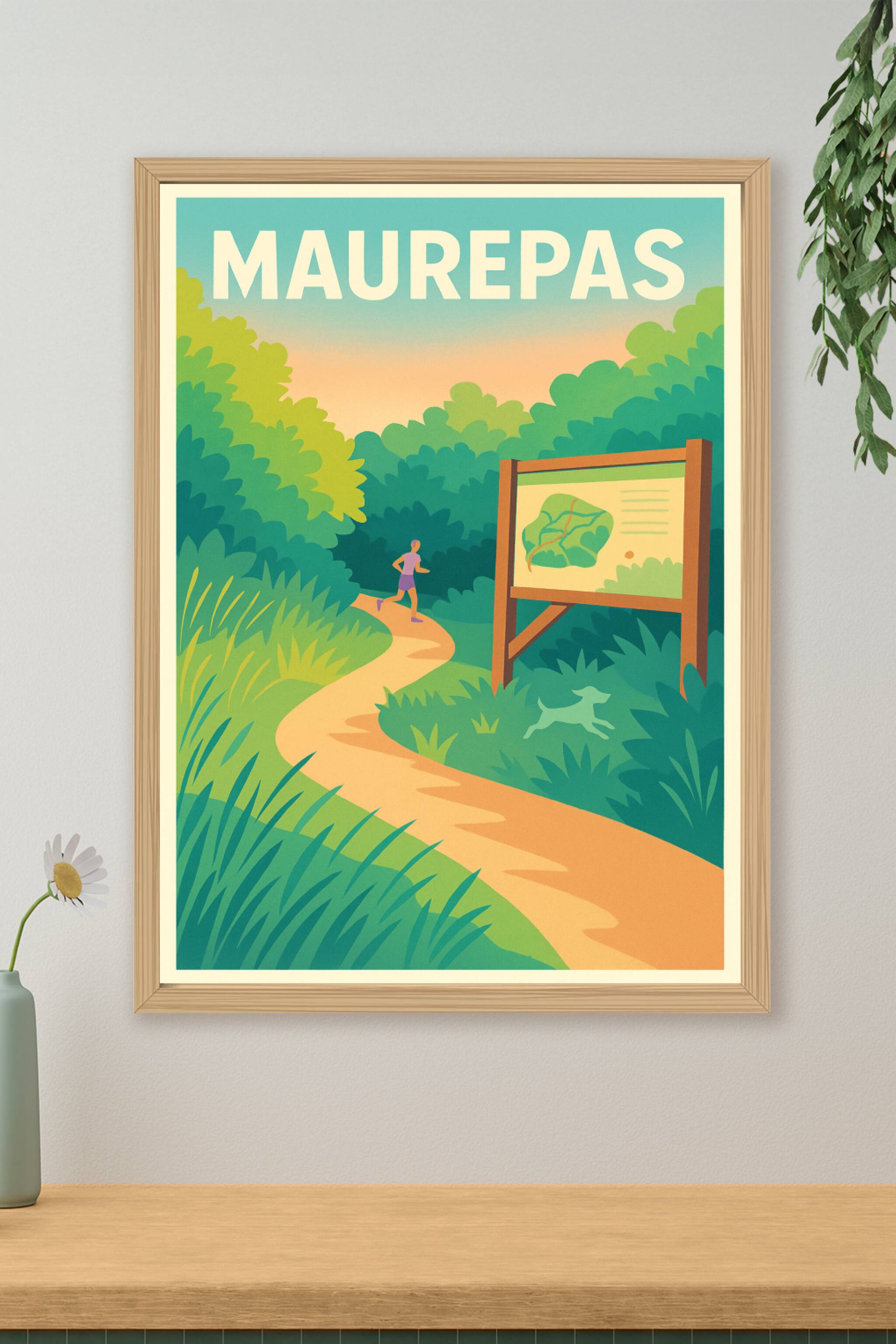 Affiche de Maurepas - Évasion nature et sentiers de découverte
