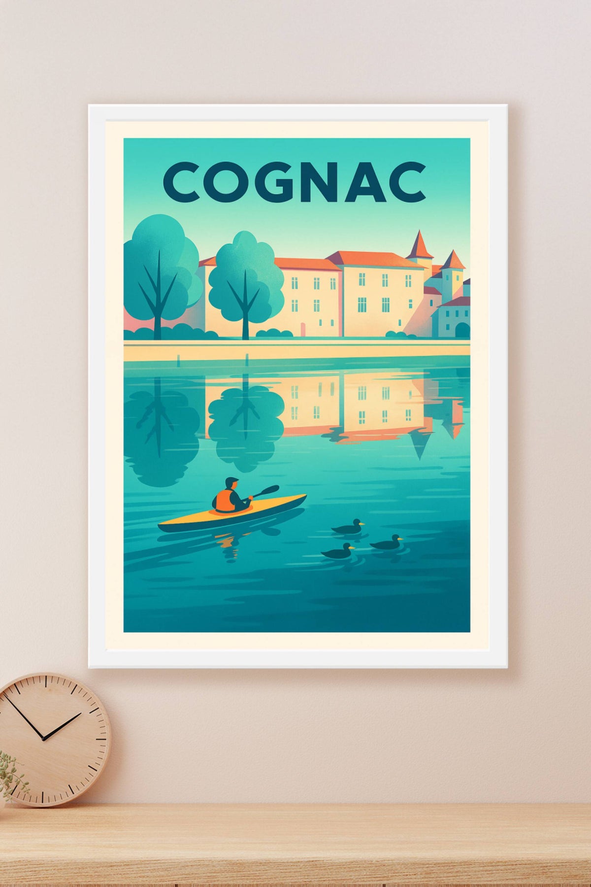 Affiche de Cognac - Sérénité et élégance au fil de l'eau