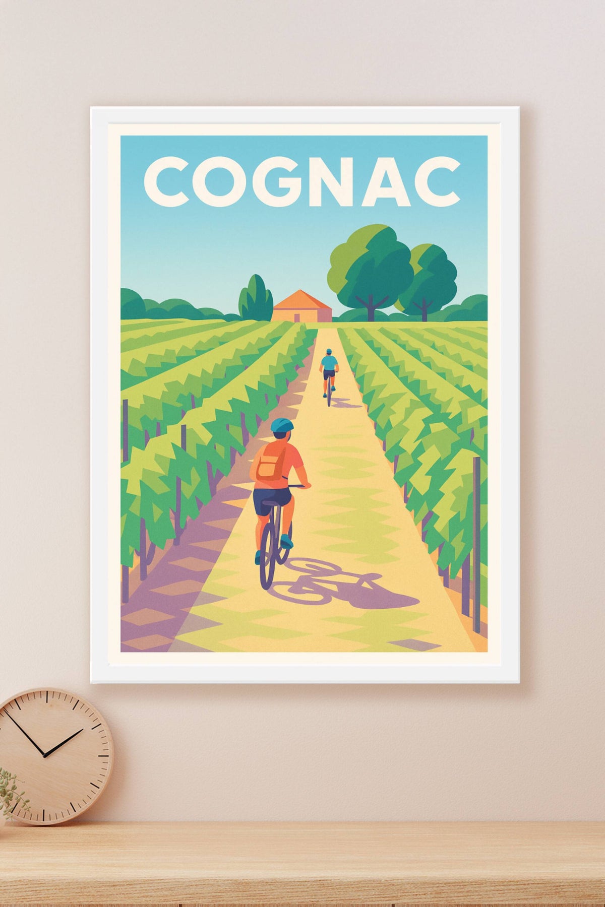 Affiche de Cognac - Échappée vélo au cœur des vignobles