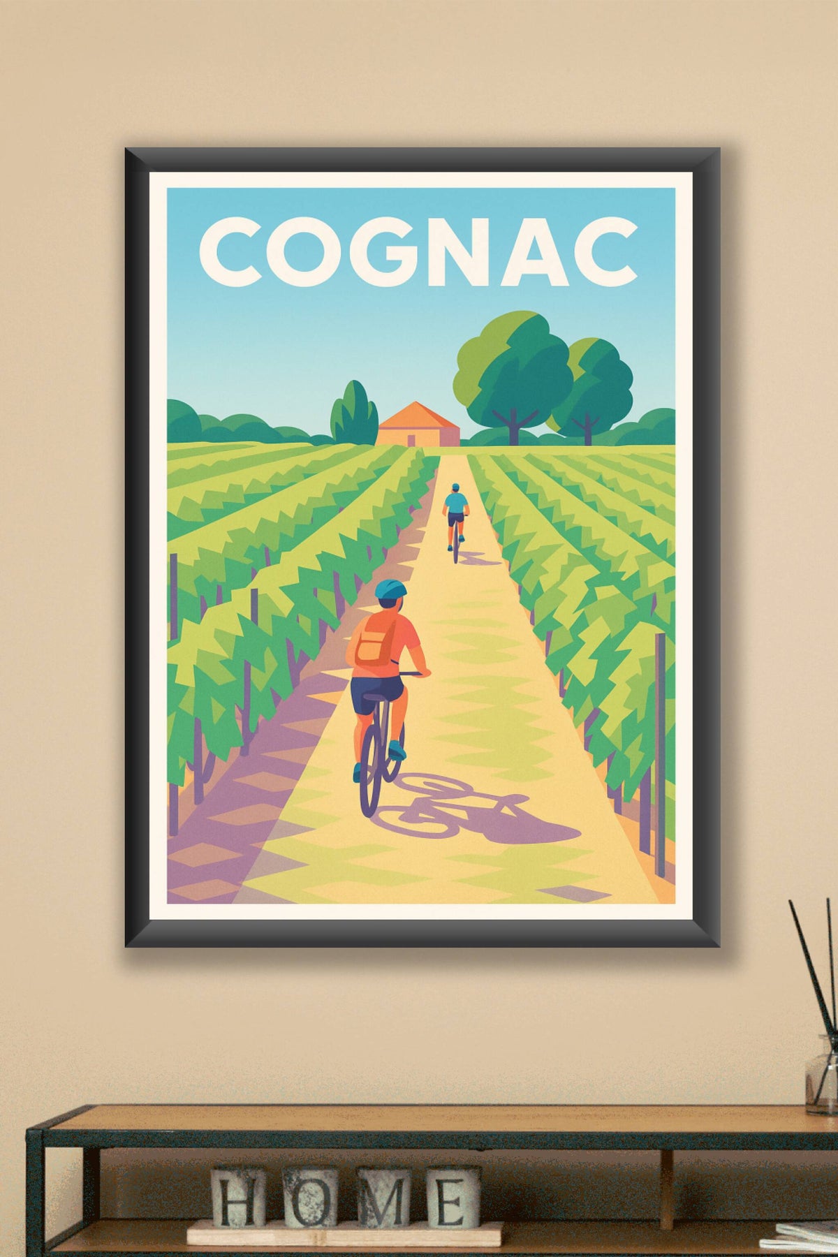Affiche de Cognac - Échappée vélo au cœur des vignobles