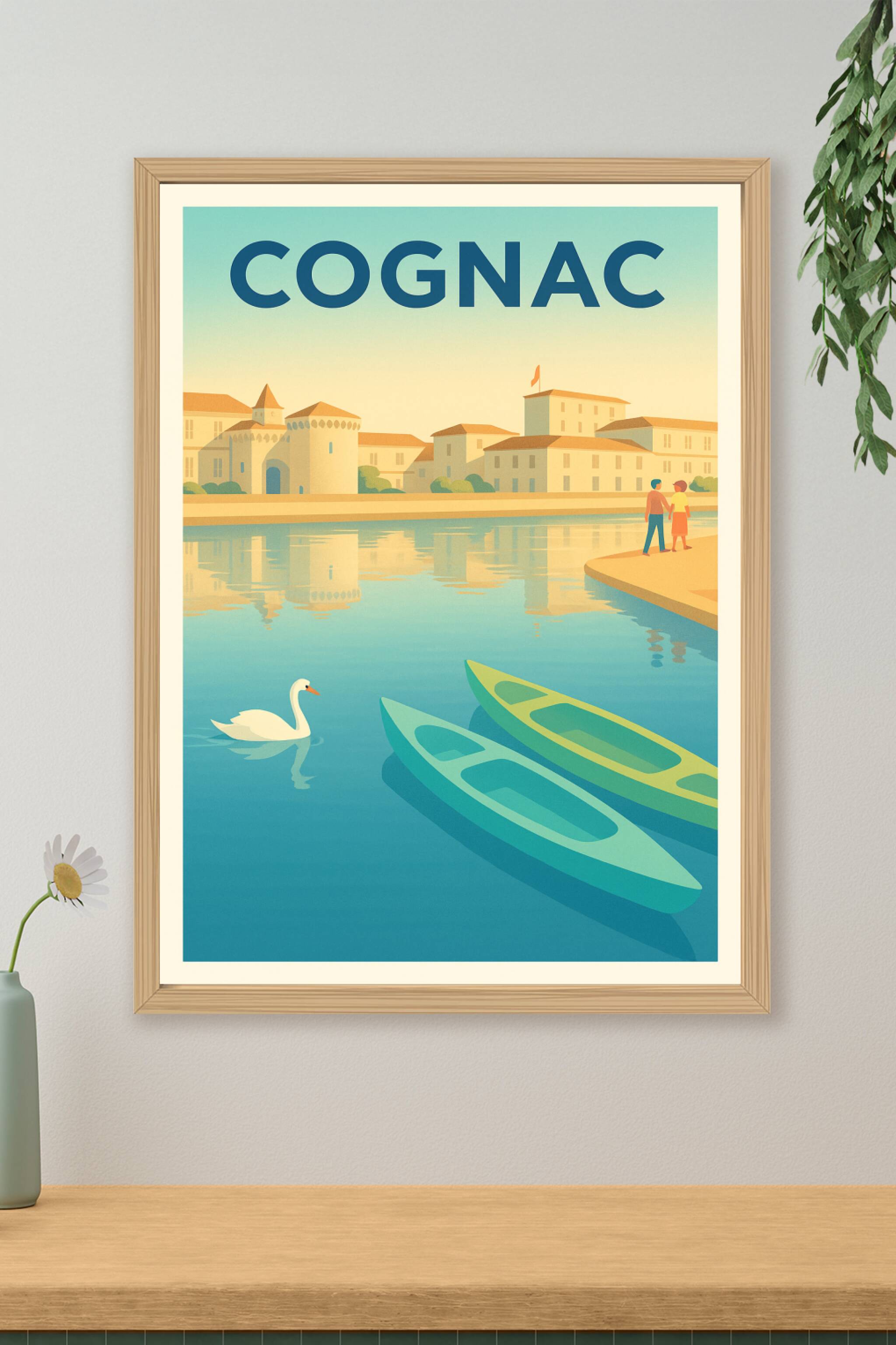 Affiche de Cognac - Douceur et sérénité au bord de l'eau