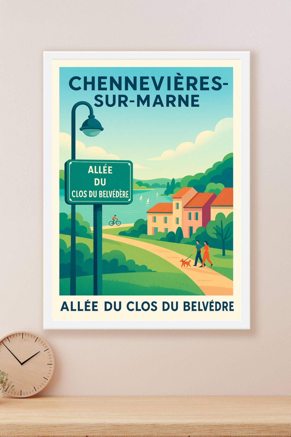 Affiche de Chennevières-sur-Marne - L'Allée du Clos du Belvédère en douceur