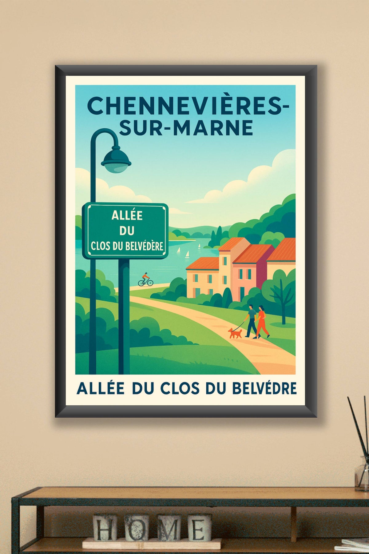 Affiche de Chennevières-sur-Marne - L'Allée du Clos du Belvédère en douceur