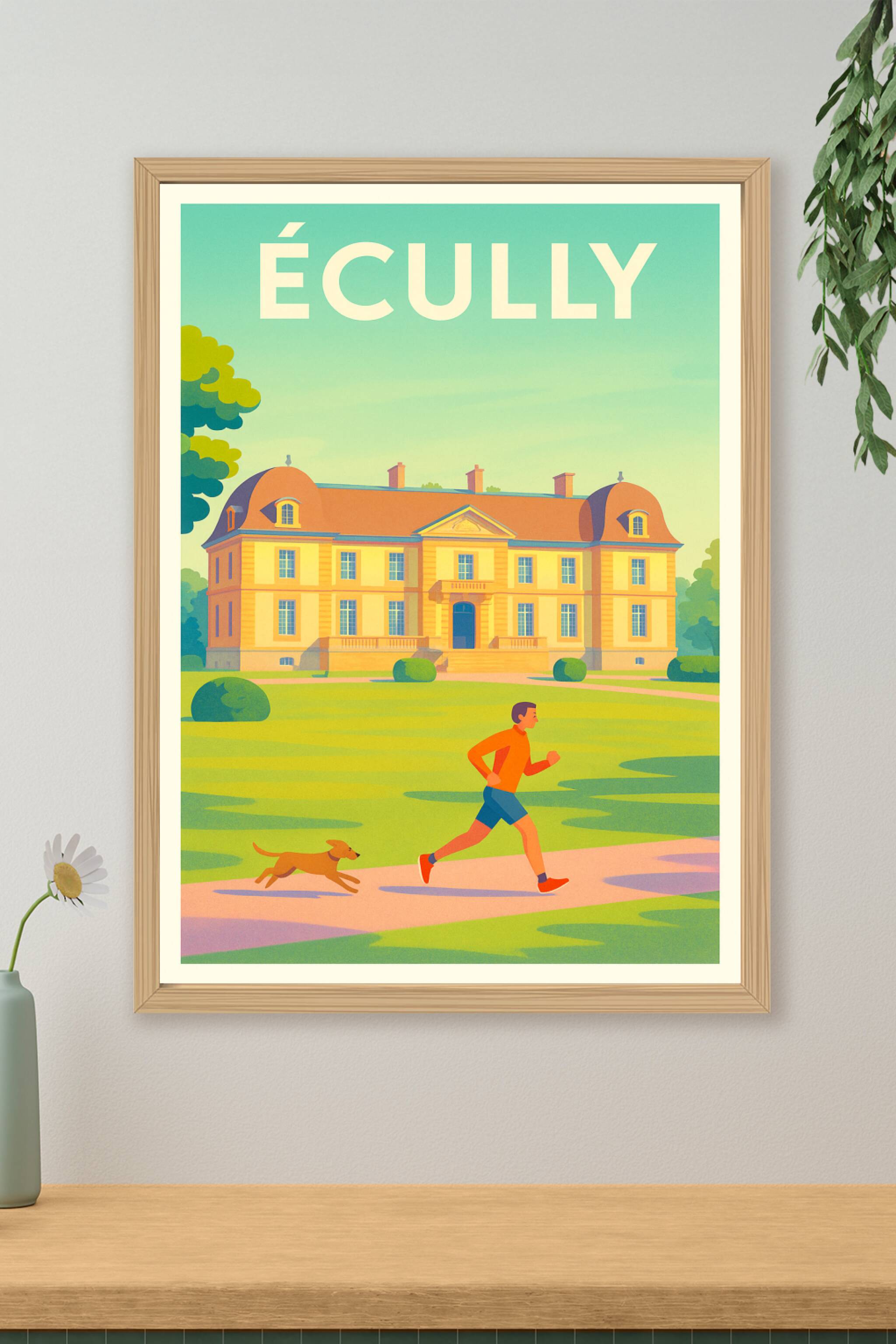 Affiche de Écully - Promenade ensoleillée au parc du château