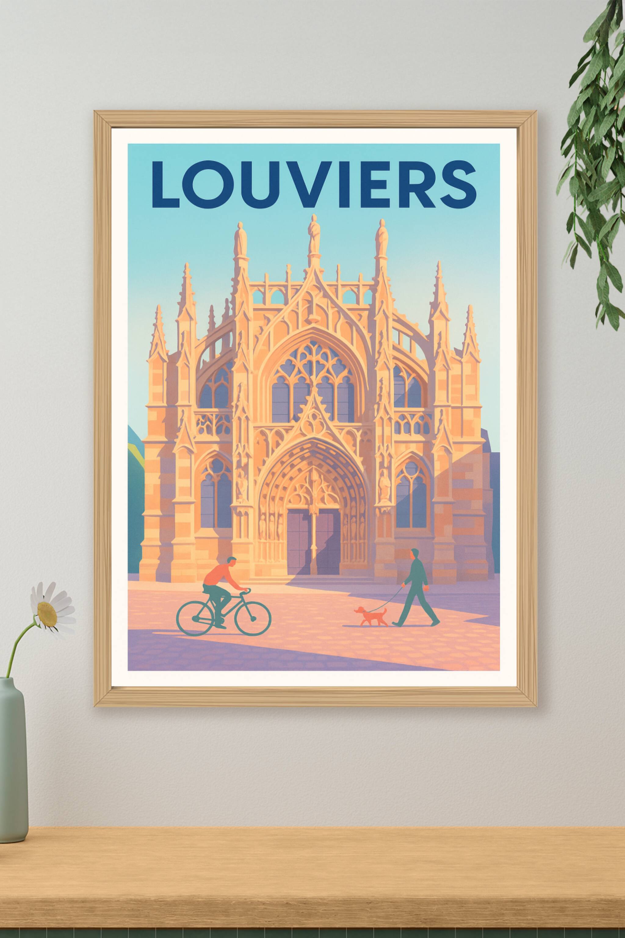 Affiche de Louviers - Élégance gothique au cœur de la ville