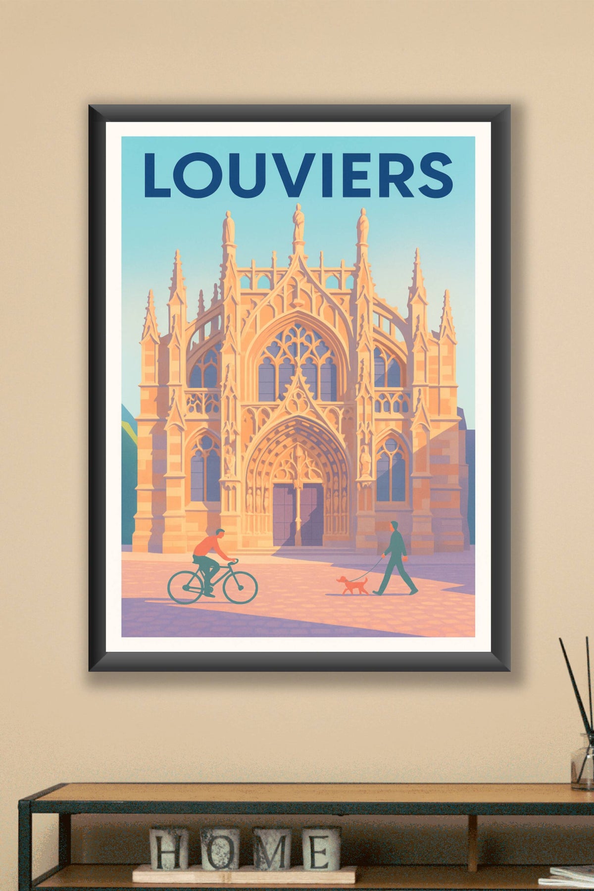 Affiche de Louviers - Élégance gothique au cœur de la ville