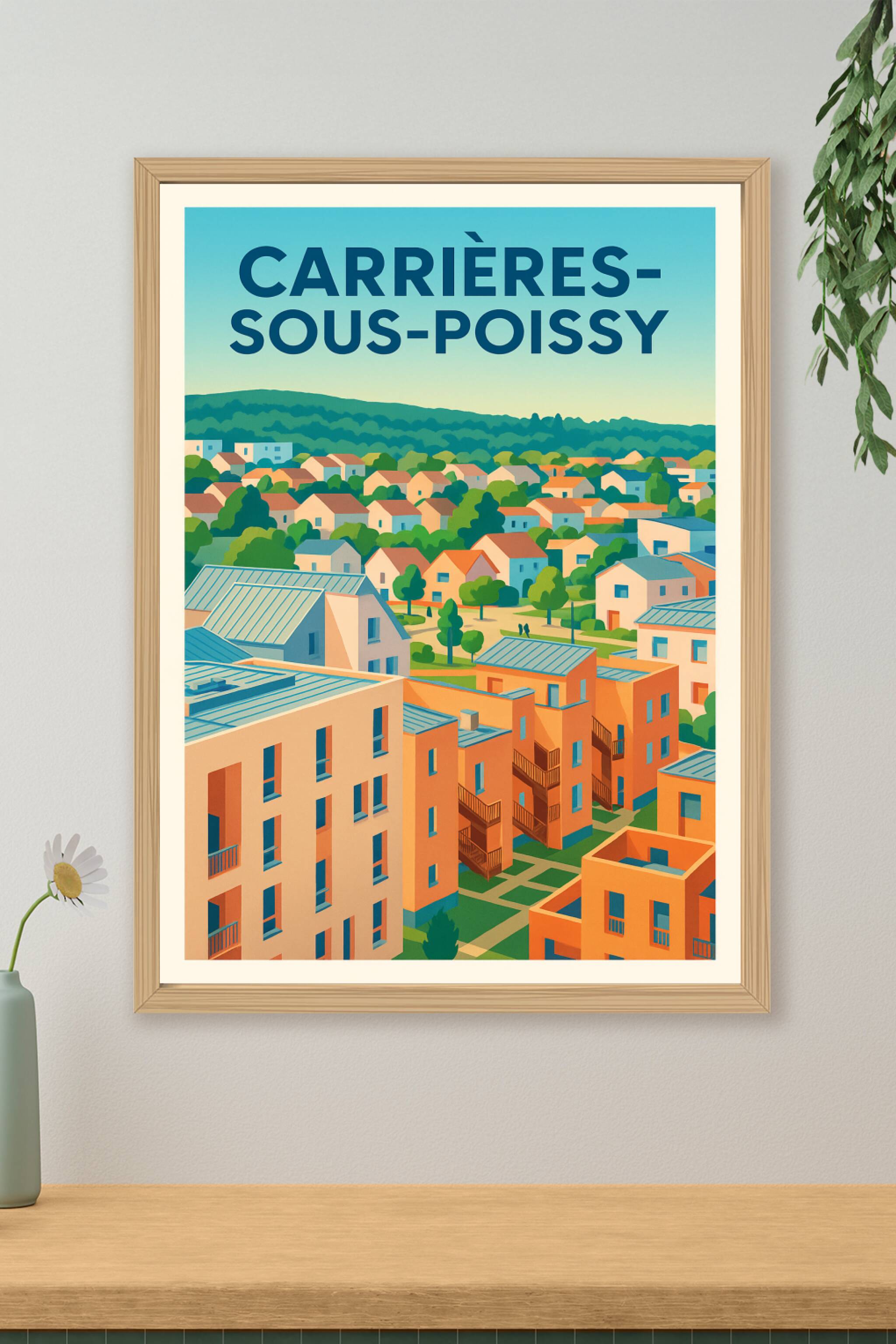 Affiche de Carrières-sous-Poissy - Harmonie urbaine en couleurs
