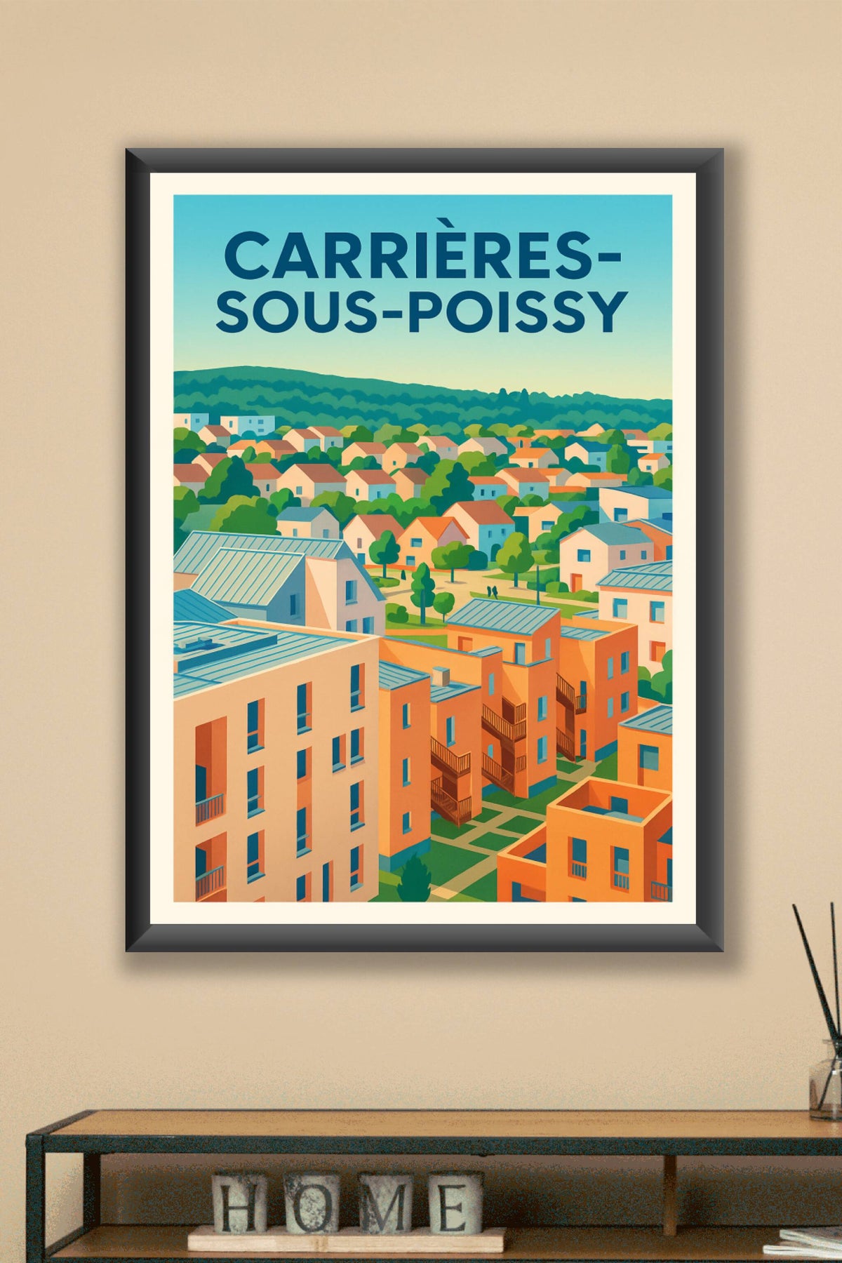 Affiche de Carrières-sous-Poissy - Harmonie urbaine en couleurs