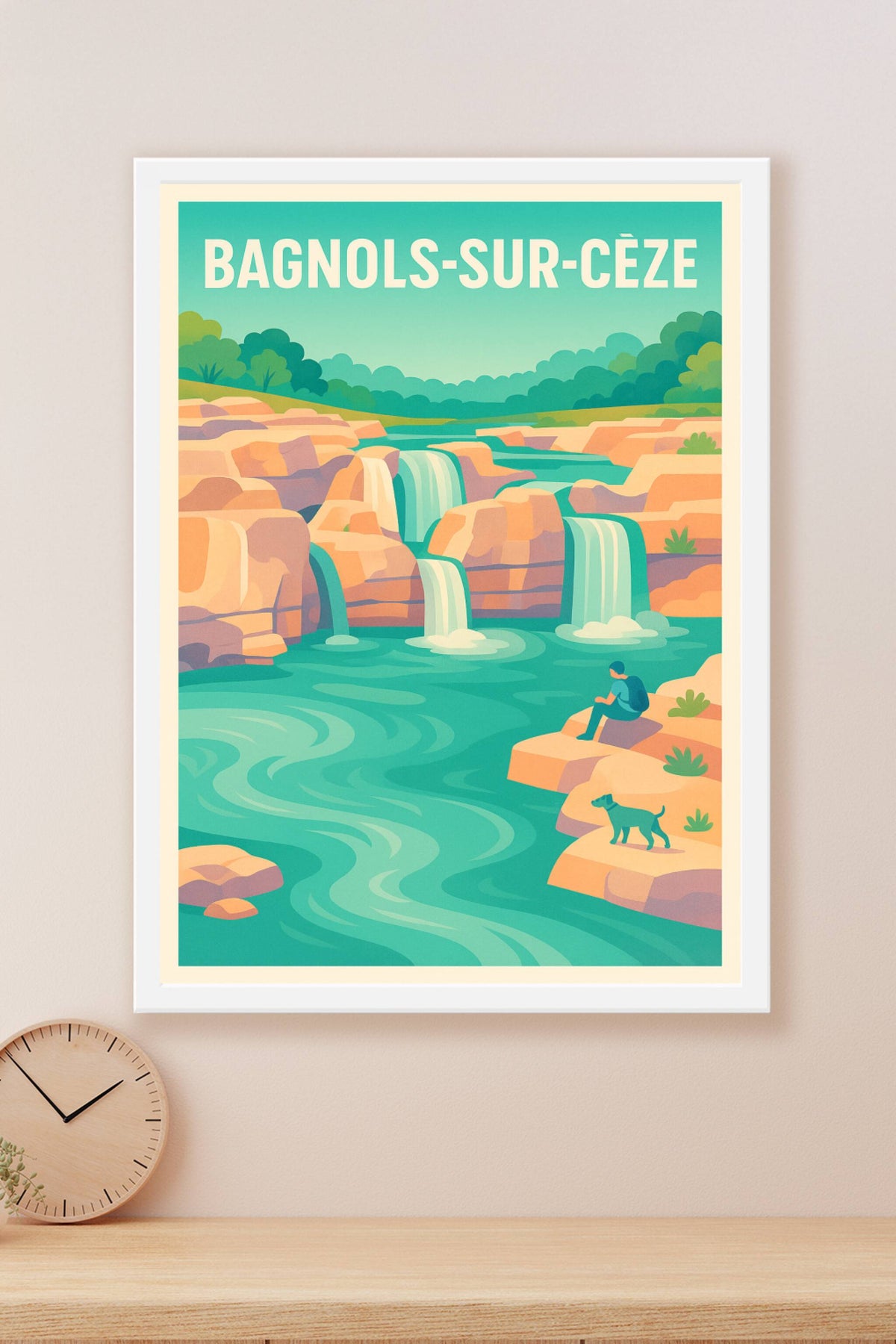 Affiche de Bagnols-sur-Cèze - Paysages apaisants et cascades naturelles