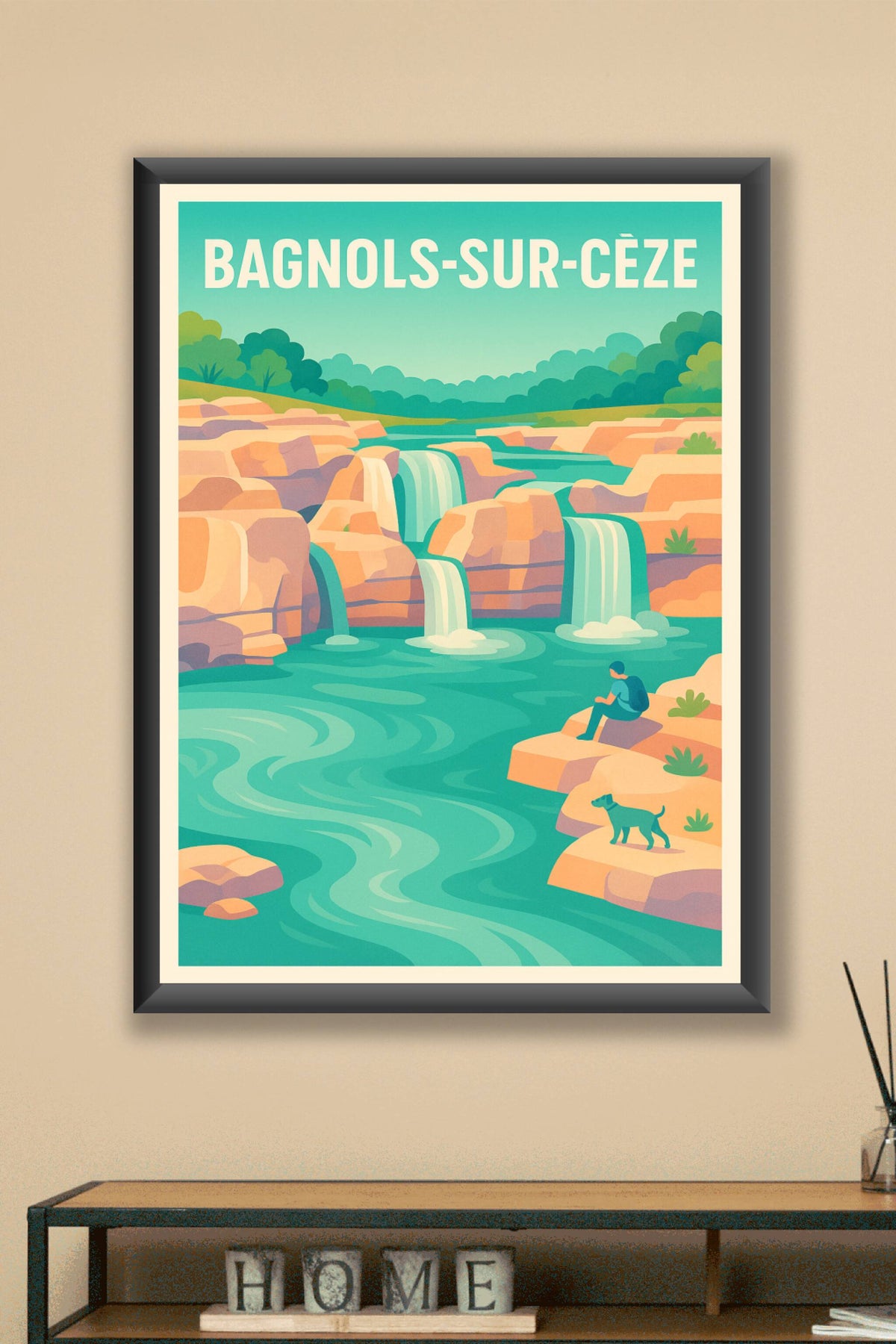 Affiche de Bagnols-sur-Cèze - Paysages apaisants et cascades naturelles
