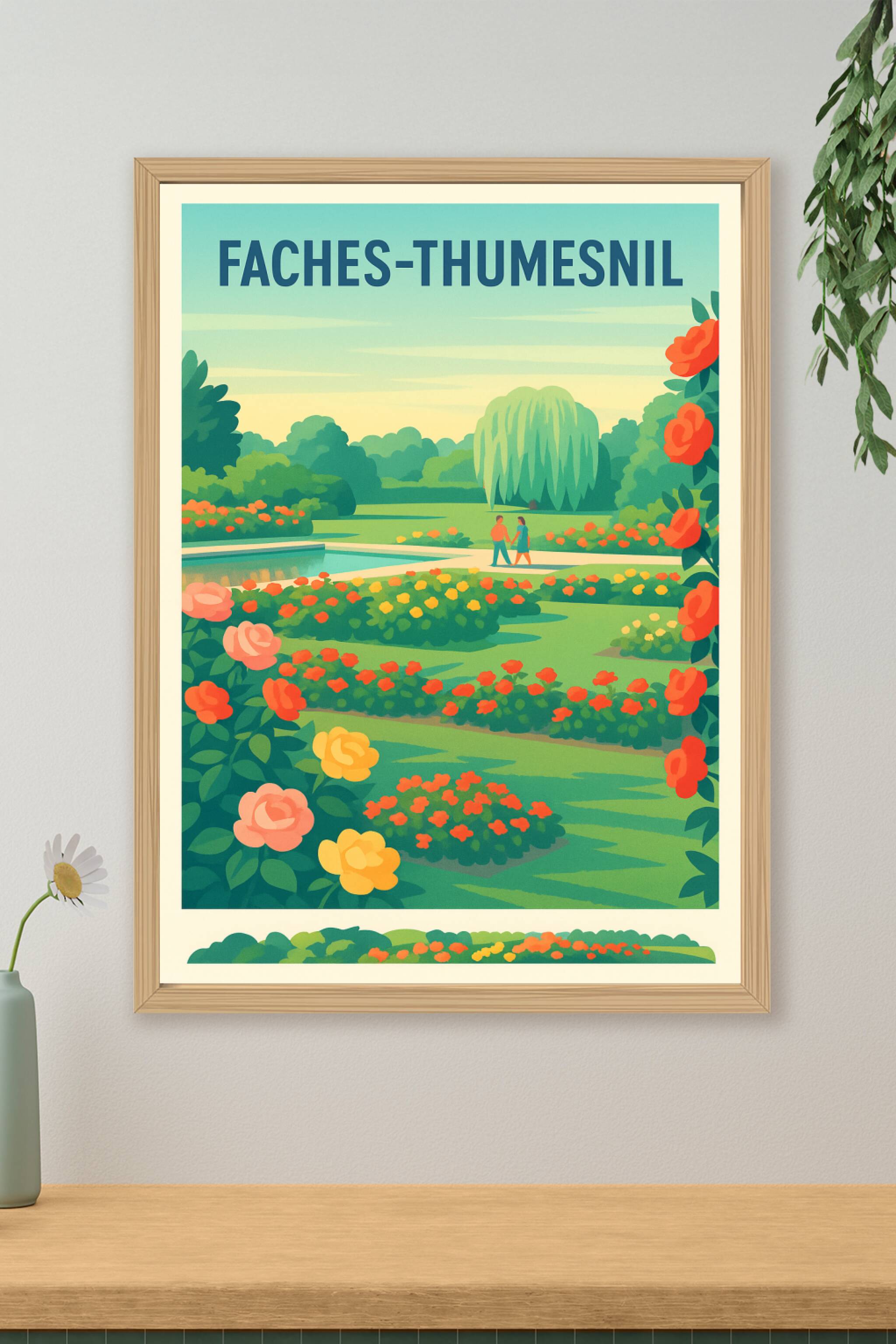 Affiche de Faches-Thumesnil - Jardin Fleuri et Sérénité